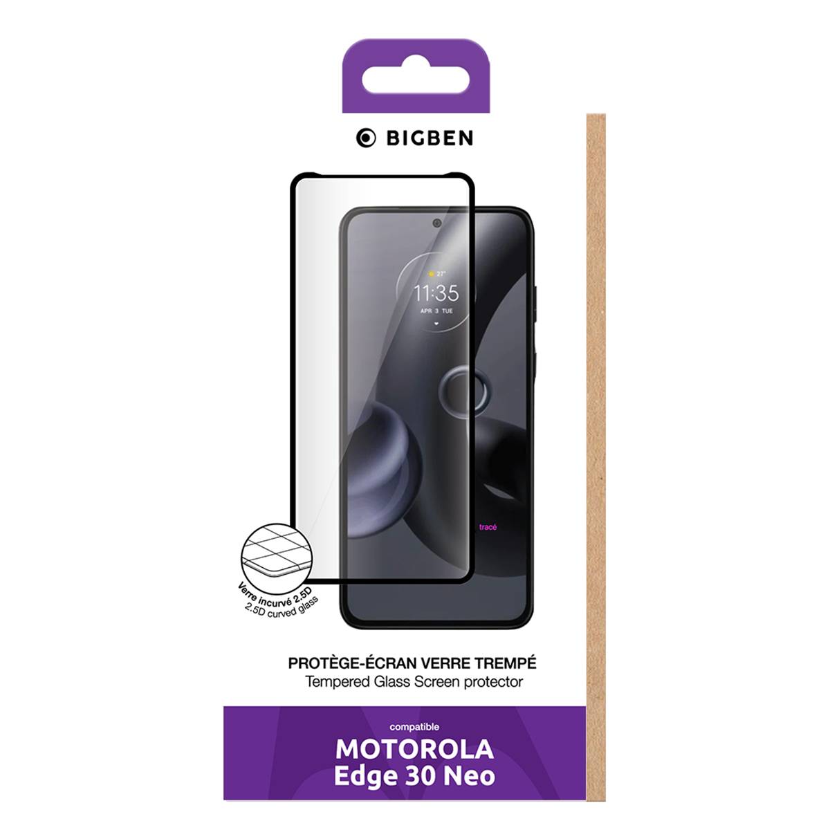 Protection d'Écran pour Motorola Moto Edge 30 Neo en Verre Trempé 2.5D 9H-2