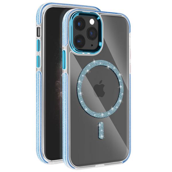 Coque MagSafe pour iPhone 11 Pro Max Silicone Pailleté