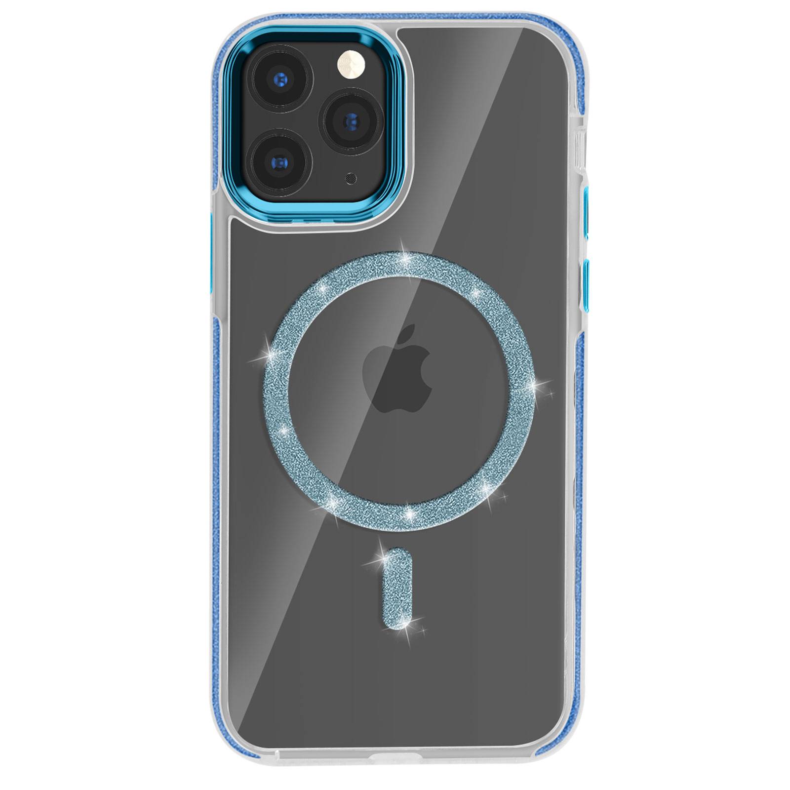Coque MagSafe pour iPhone 11 Pro Max Silicone Pailleté-1