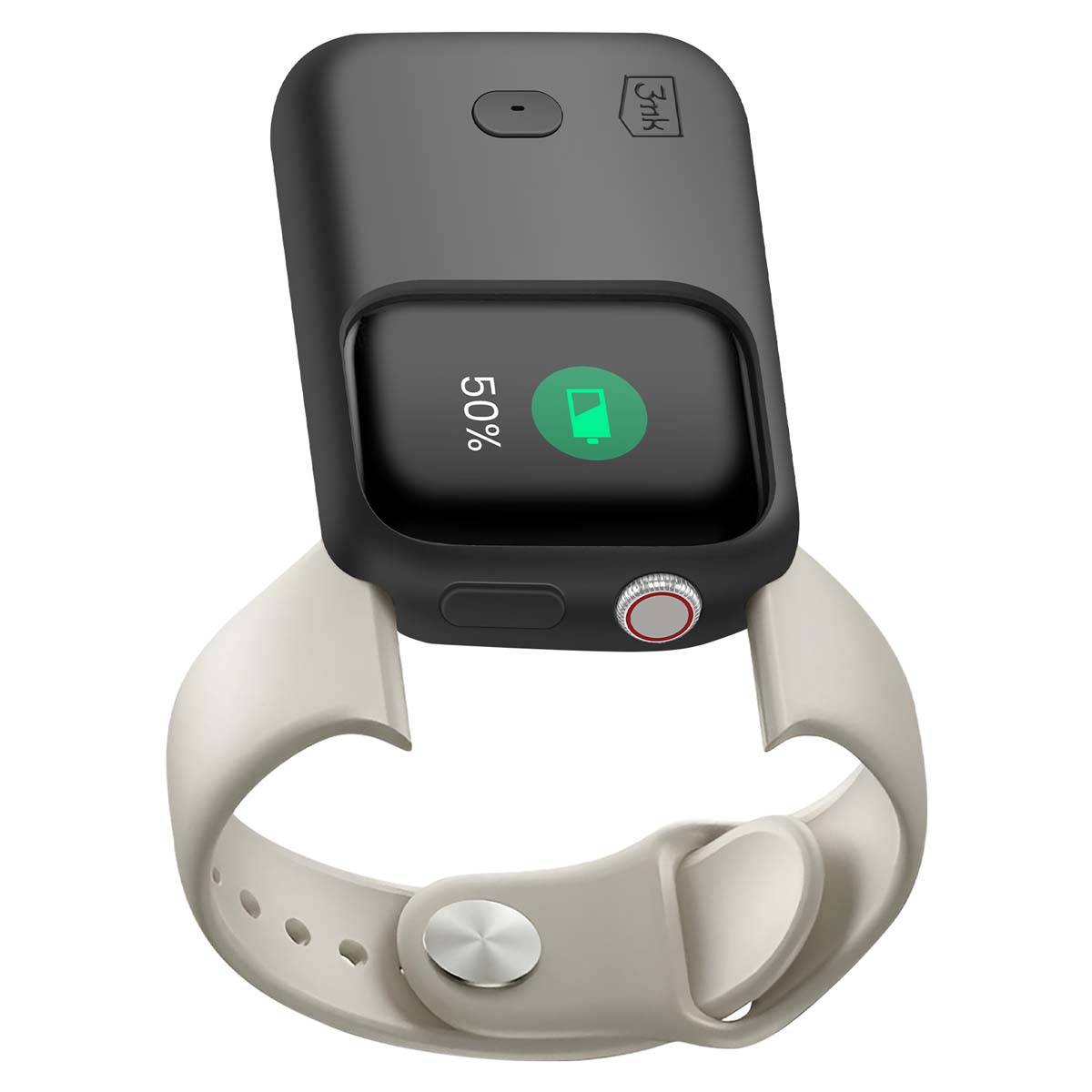 Coque Batterie Induction pour Apple Watch 49mm Silicone Autonomie 15h-2