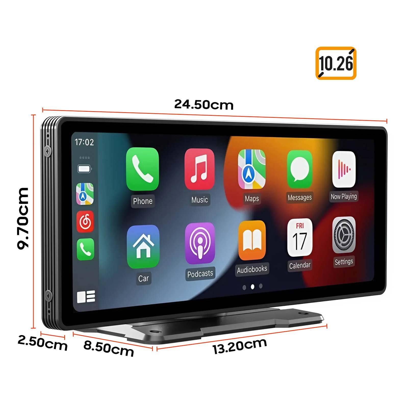 Écran CarPlay Android Auto 10,26 pouces Pare brise ou Tableau de bord-3
