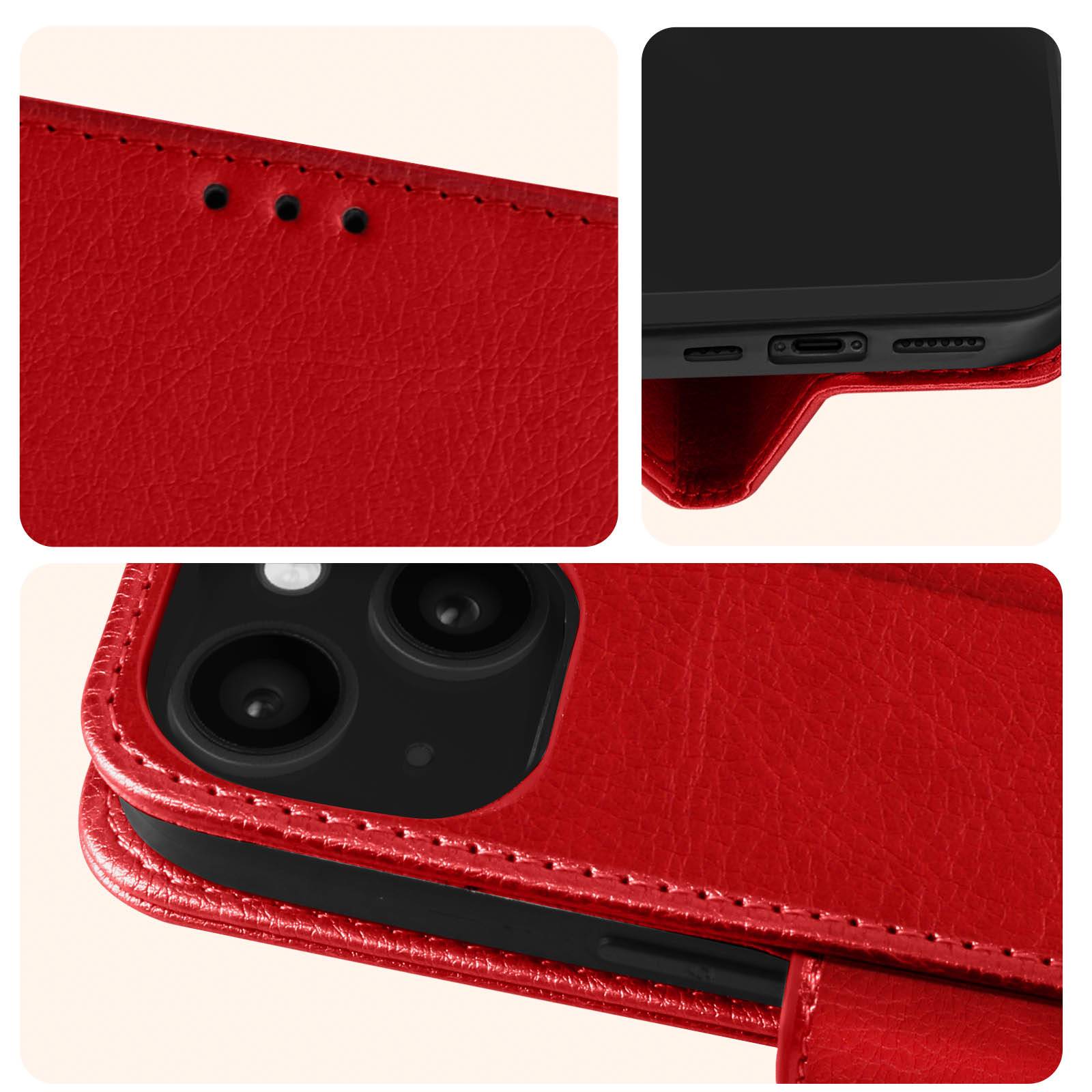 Étui pour iPhone 15 Plus Clapet Portefeuille Fonction Support Vidéo-3