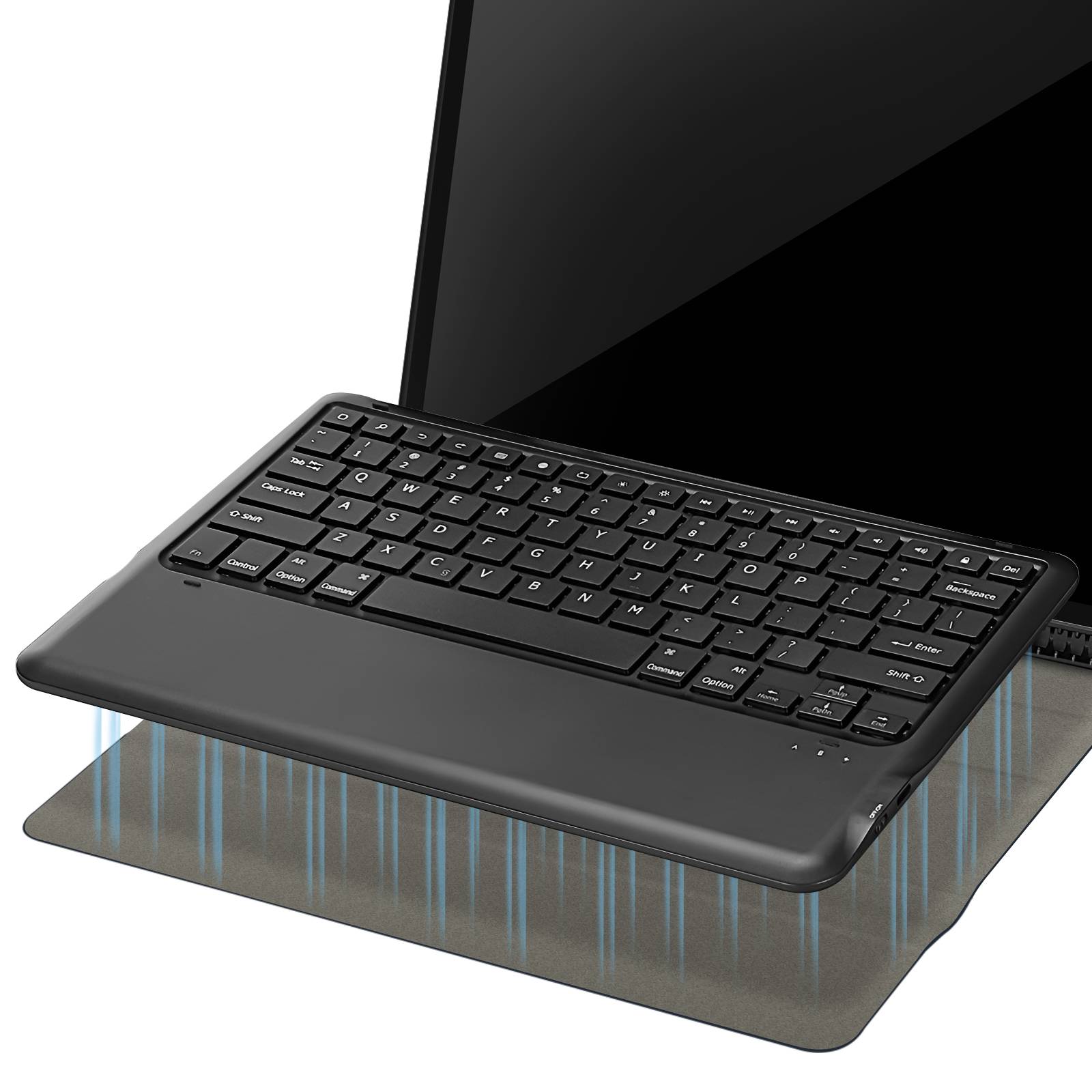 Clavier QWERTY Bluetooth pour iPad Pro 12.9 et Air 13 avec Étui Clapet-2