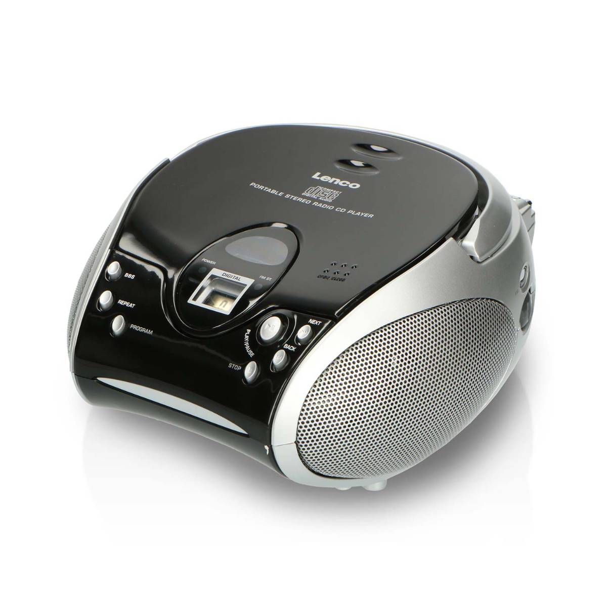 Radio FM Stéréo Portable avec Lecteur CD et Antenne Télescopique-2