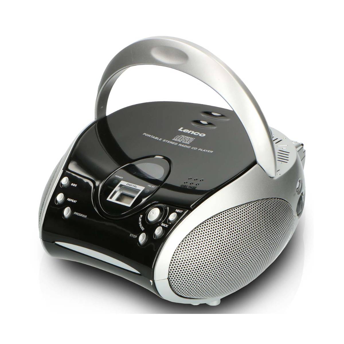 Radio FM Stéréo Portable avec Lecteur CD et Antenne Télescopique-3