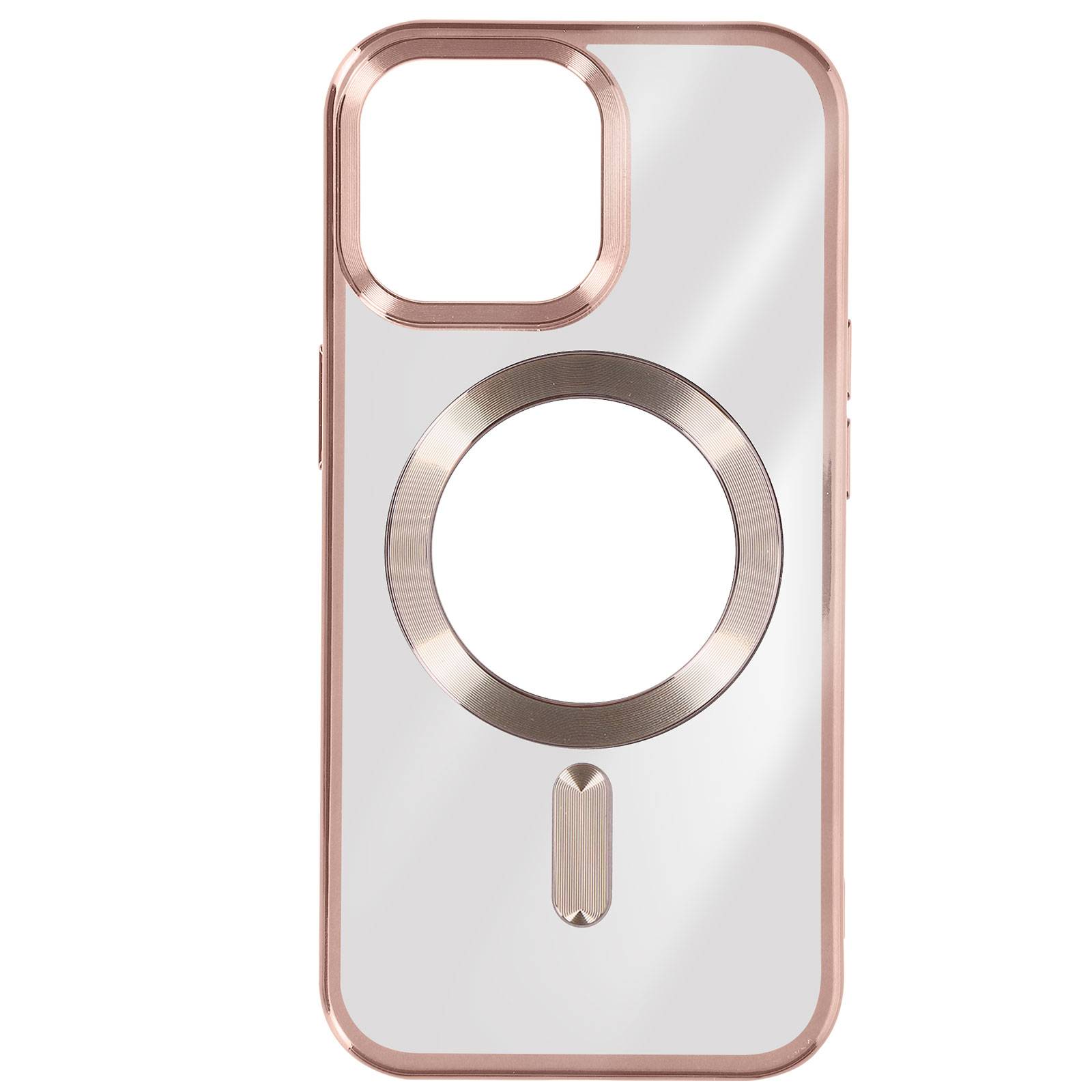 Coque MagSafe pour iPhone 15 Pro Silicone Protection Caméra Contour Chromé-0