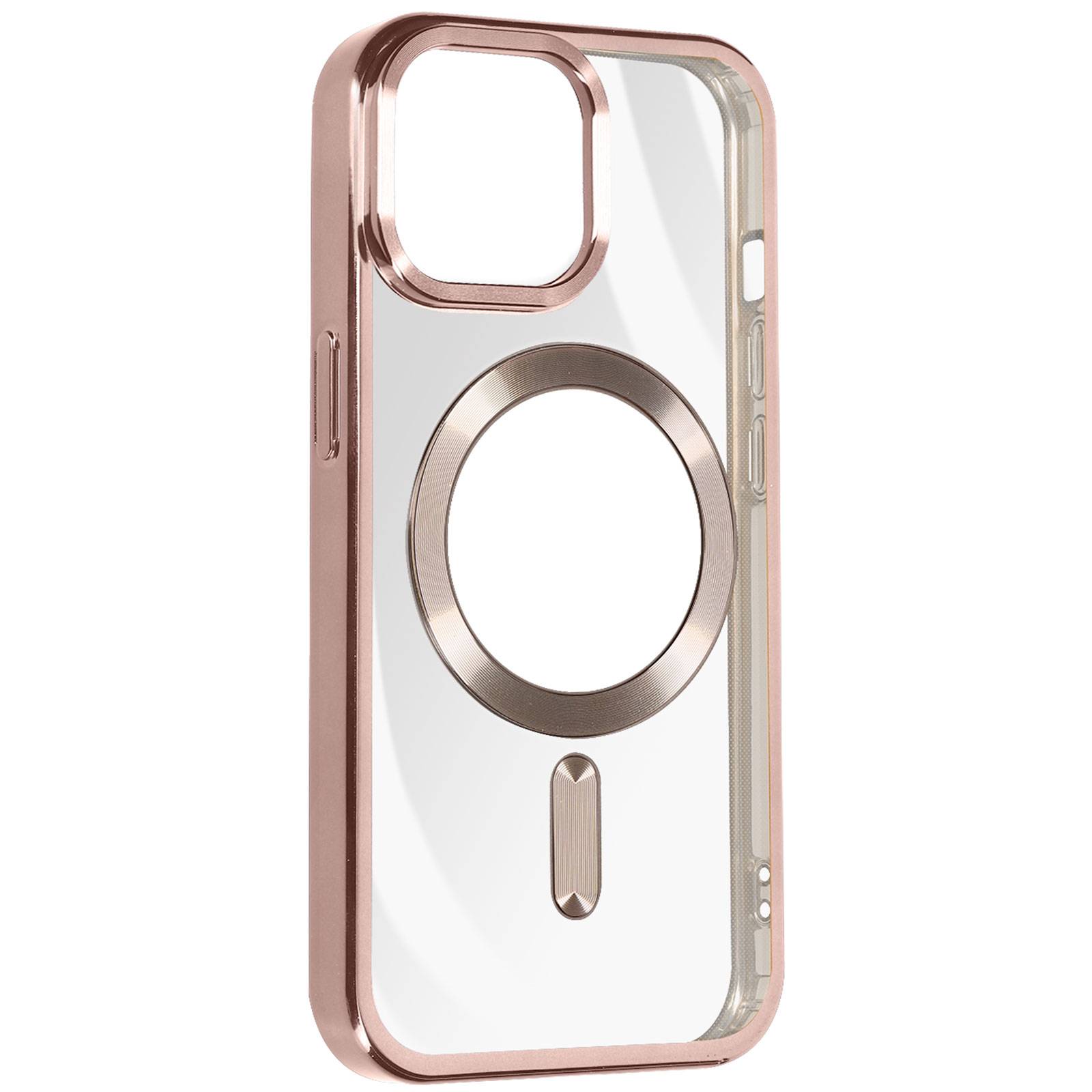 Coque MagSafe pour iPhone 15 Pro Silicone Protection Caméra Contour Chromé-1