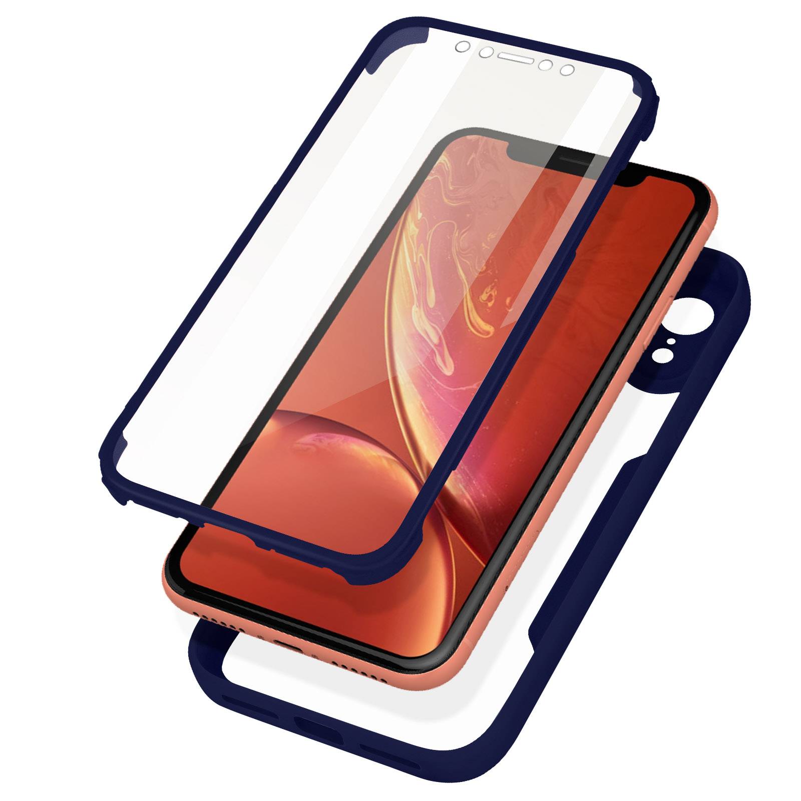 Coque 360° pour iPhone XR Dos Rigide Protection Écran Souple-0