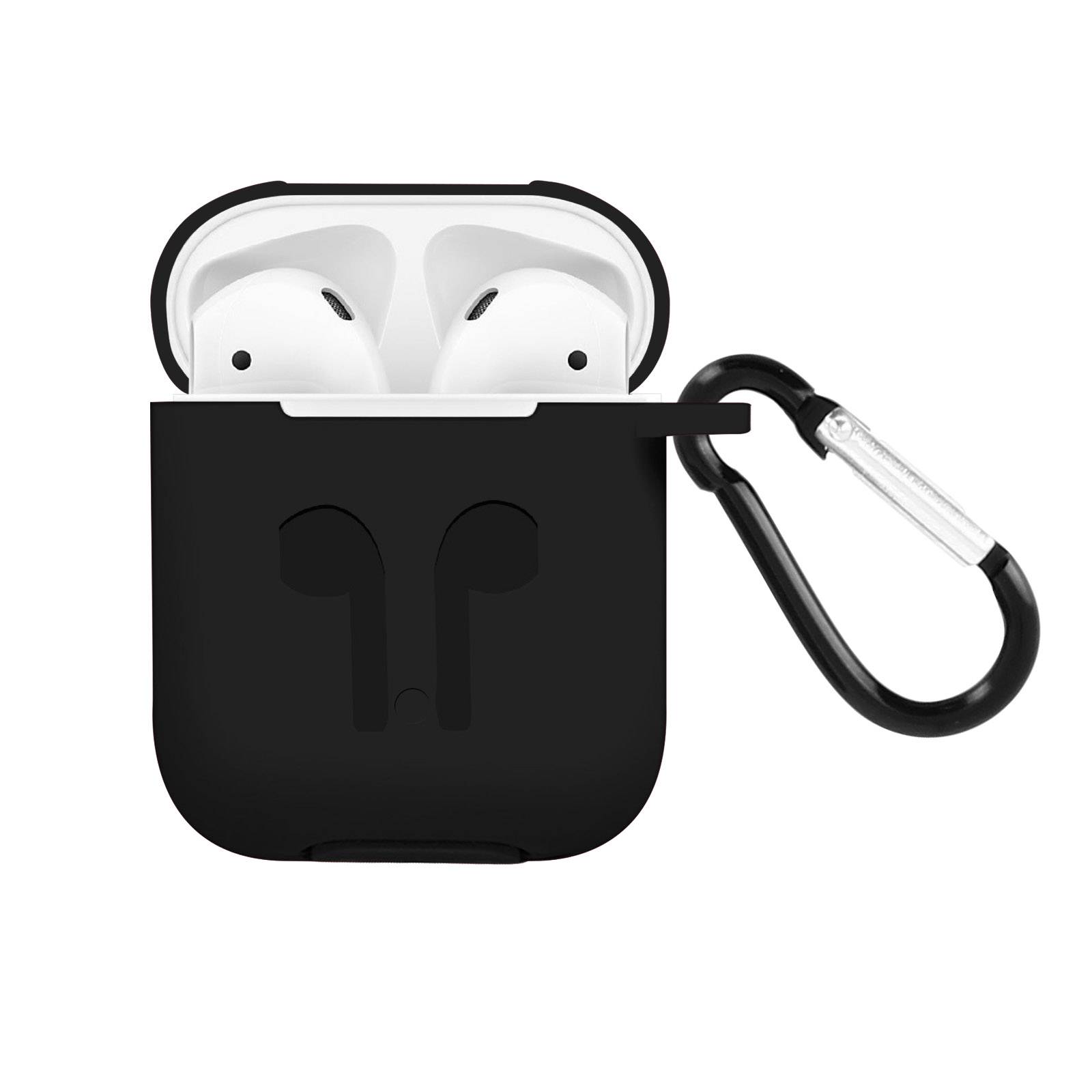 Coque pour AirPods 1 / 2 Souple Anti-traces Anti-rayures avec Mousqueton-1