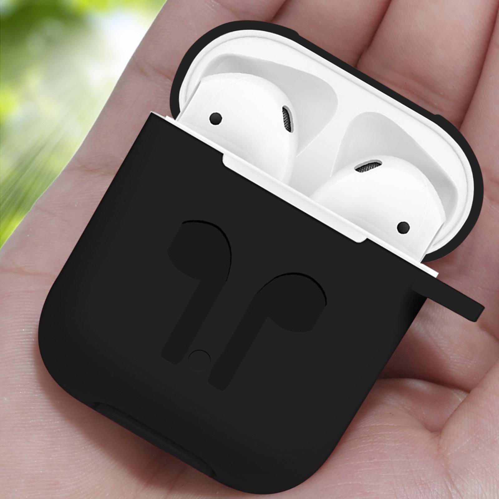 Coque pour AirPods 1 / 2 Souple Anti-traces Anti-rayures avec Mousqueton-4