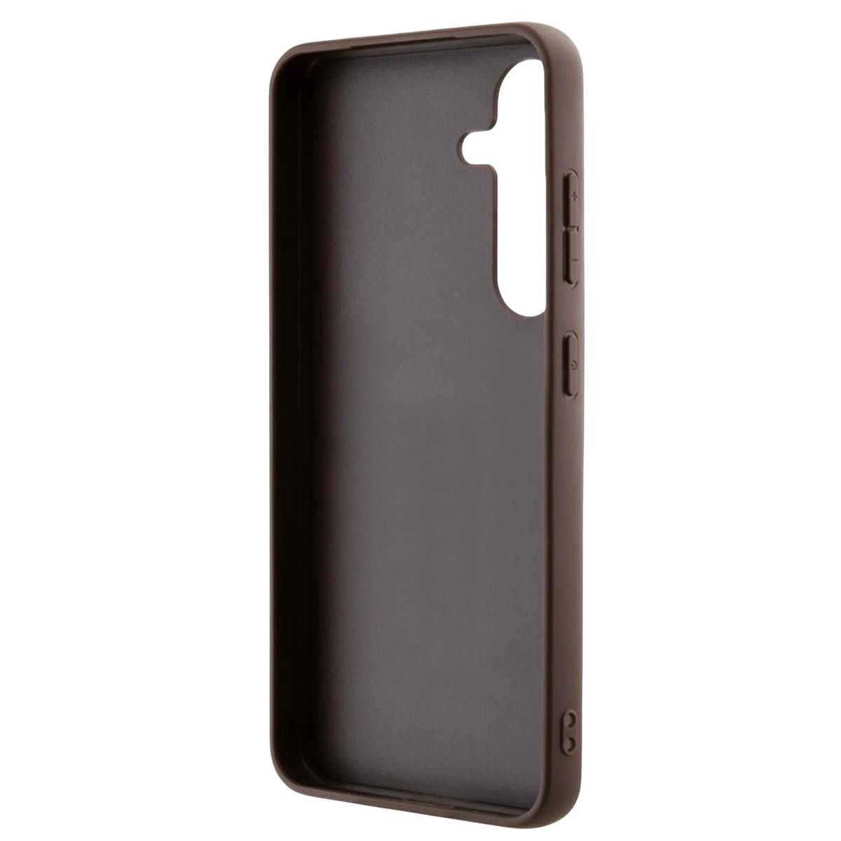 Coque pour Galaxy S24 Effet Saffiano avec Motif 4G et Logo en Métal-2