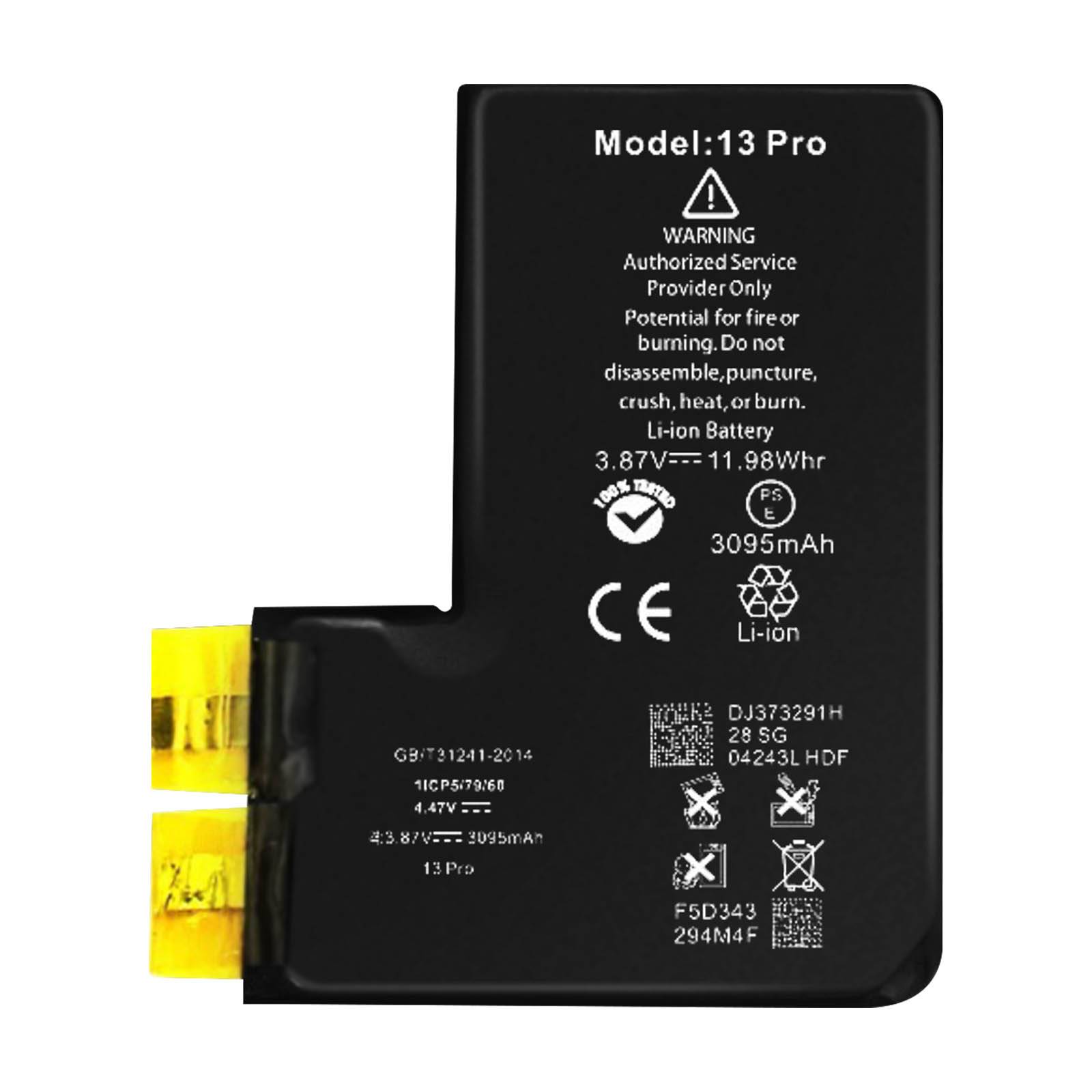Batterie Sans BMS pour iPhone 13 Pro Capacité 3095mAh-0