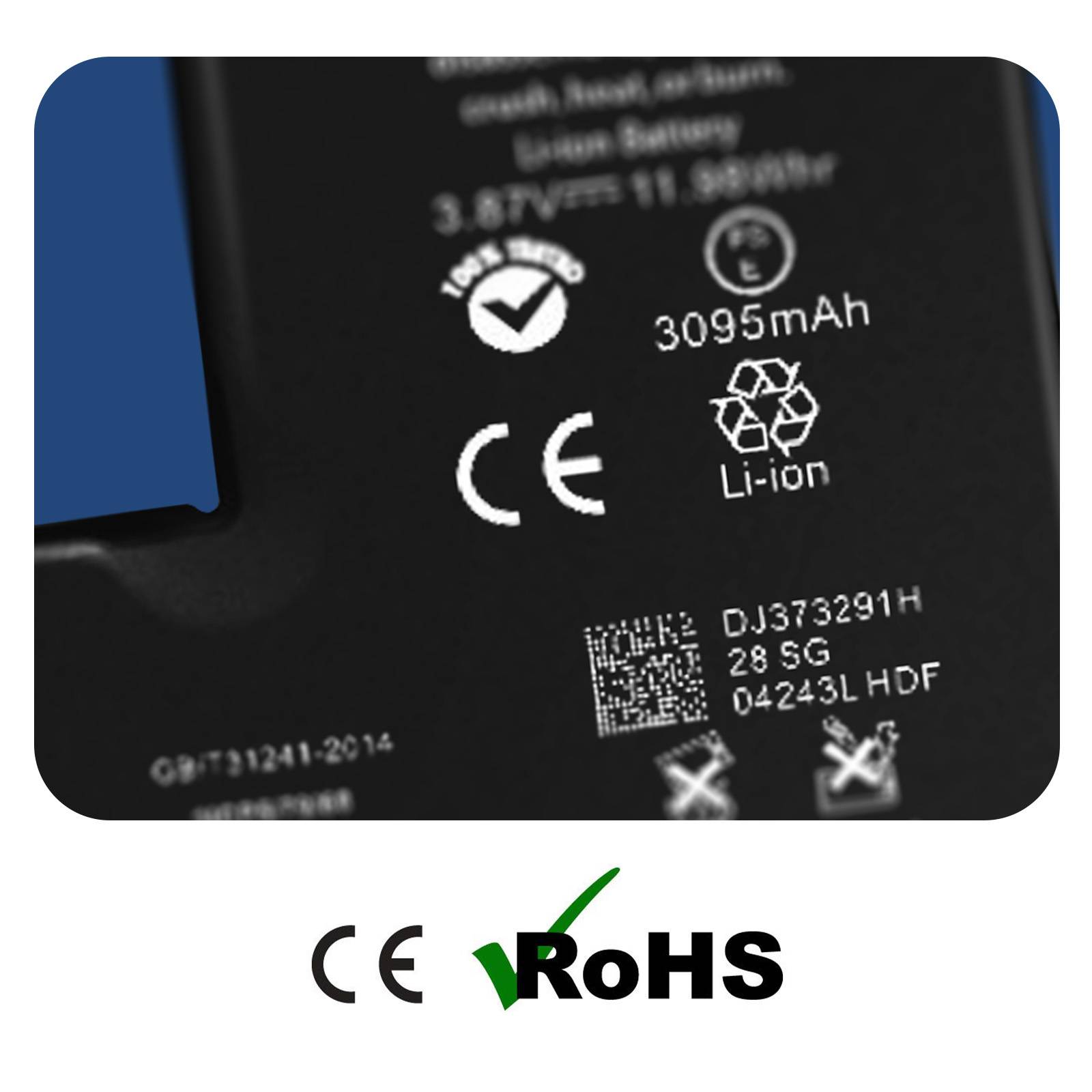 Batterie Sans BMS pour iPhone 13 Pro Capacité 3095mAh-3