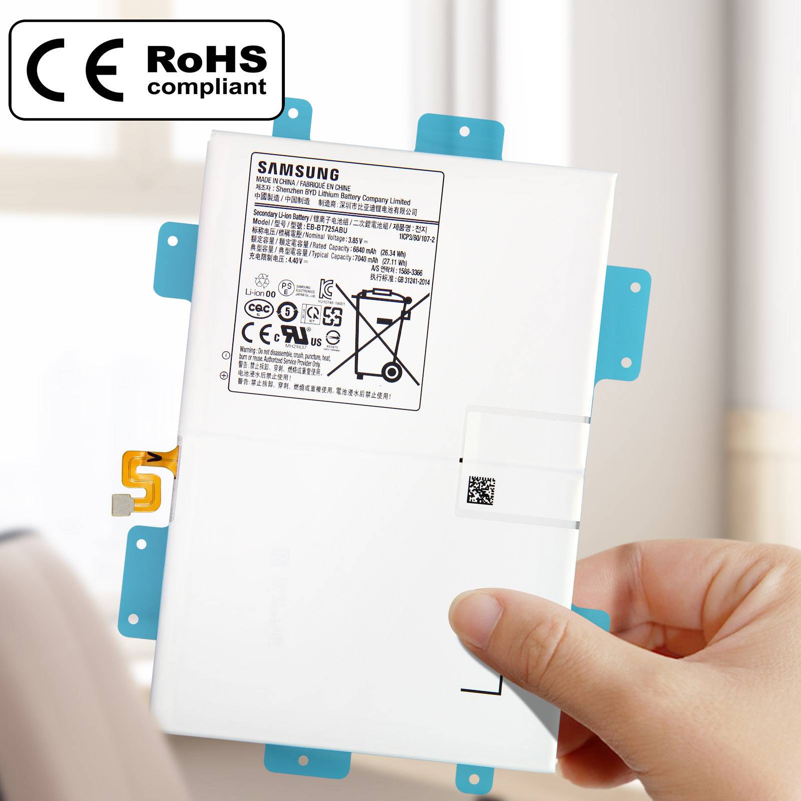 Batterie pour Samsung Galaxy Tab S6 10.5, S5e, S6 Lite 2024, 2022 et 2020-3