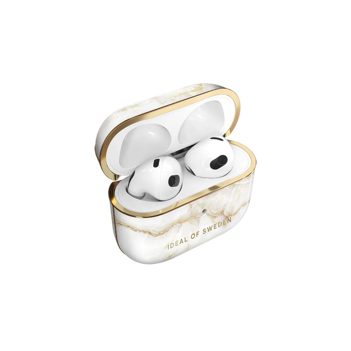 Coque pour AirPods 3 Modèle Golden Pearl Marble Attrayante-1