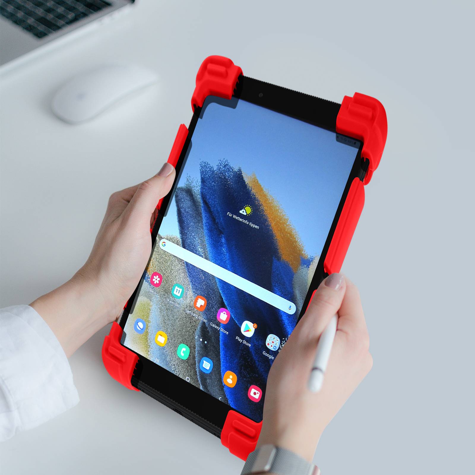 Coque pour tablette 7.9 à 9 pouces Universel Bumper Silicone Gel Mode Support-3