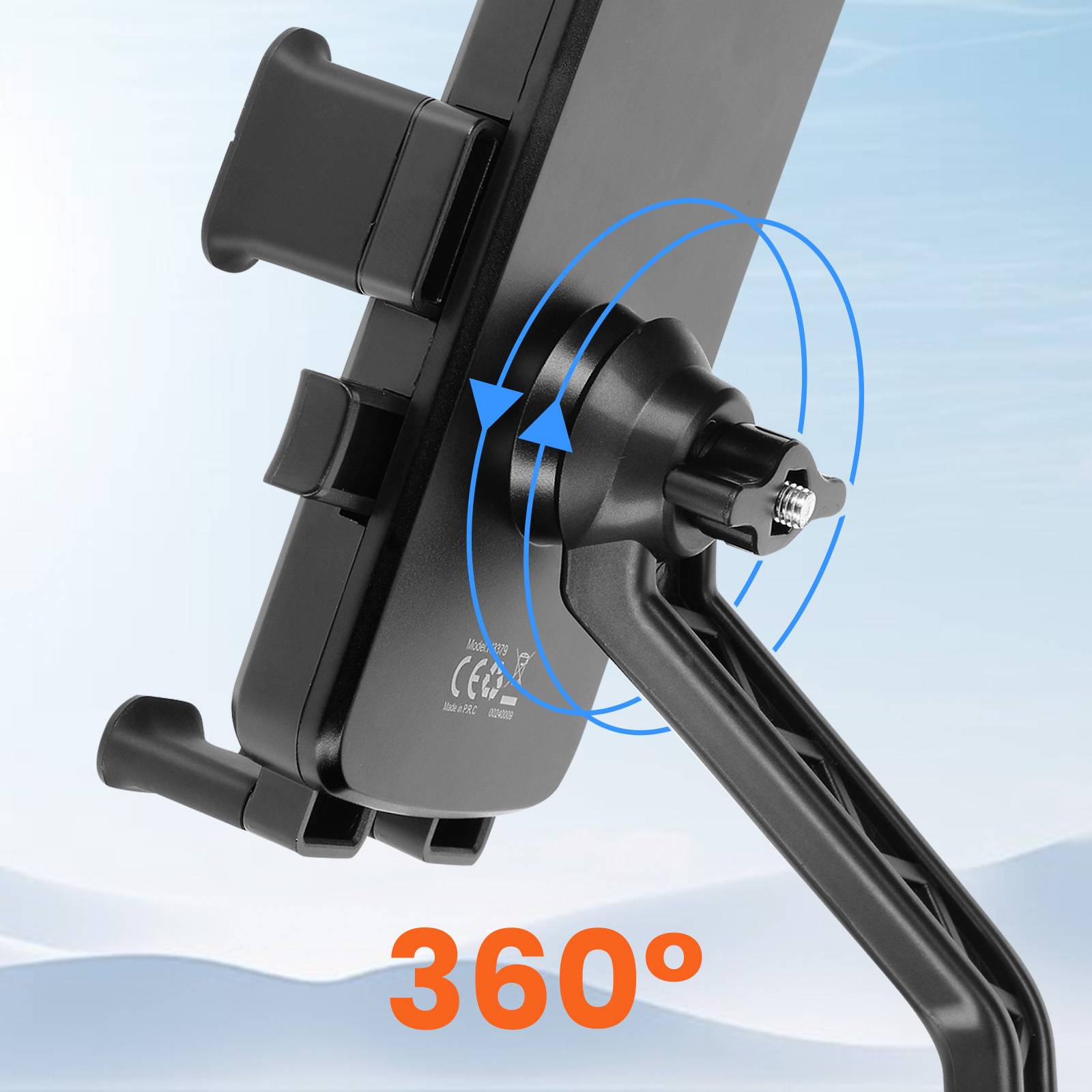 Support Vélo et Moto pour Téléphone 6.5 à 8.5'' Guidon ou Rétroviseur-3
