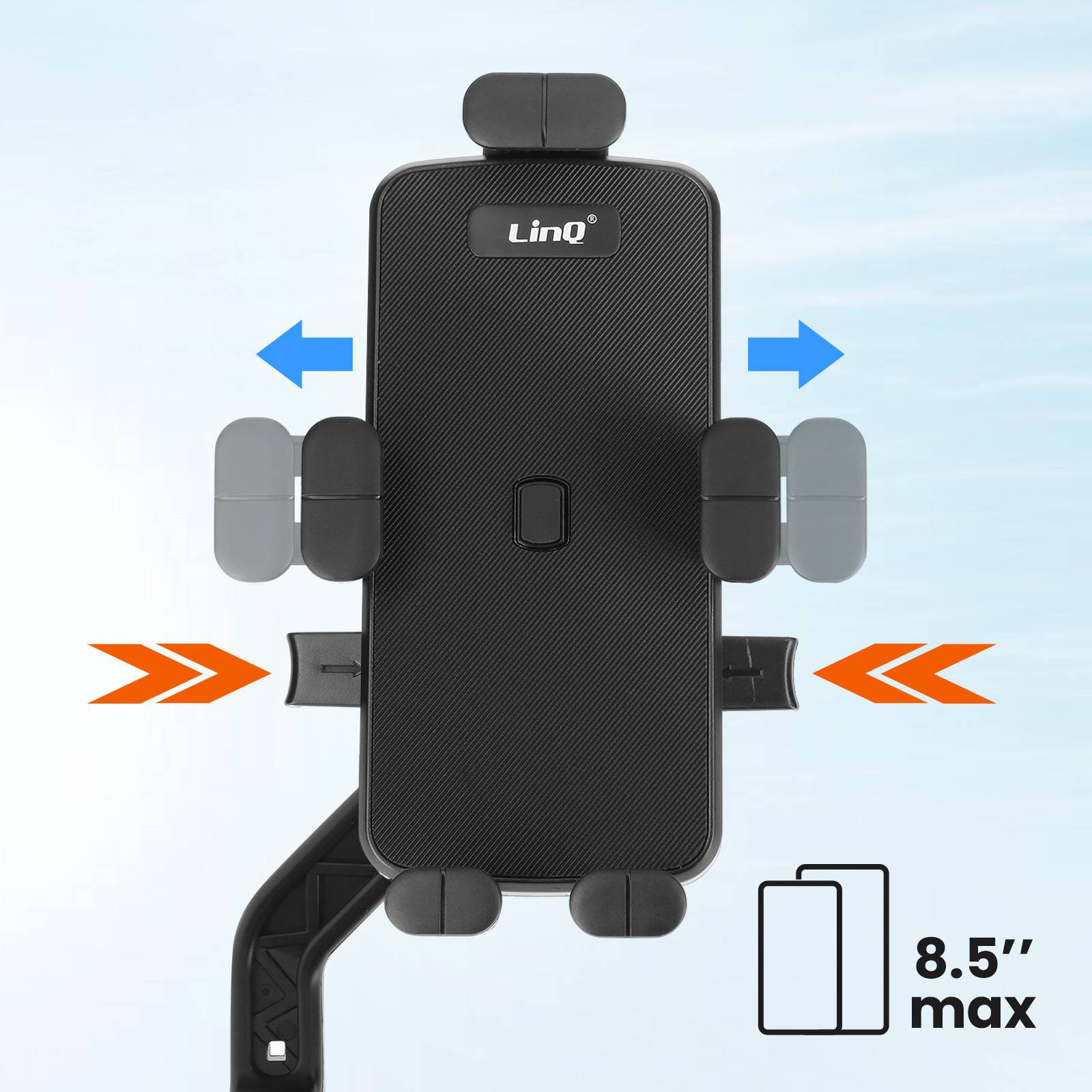 Support Vélo et Moto pour Téléphone 6.5 à 8.5'' Guidon ou Rétroviseur-4