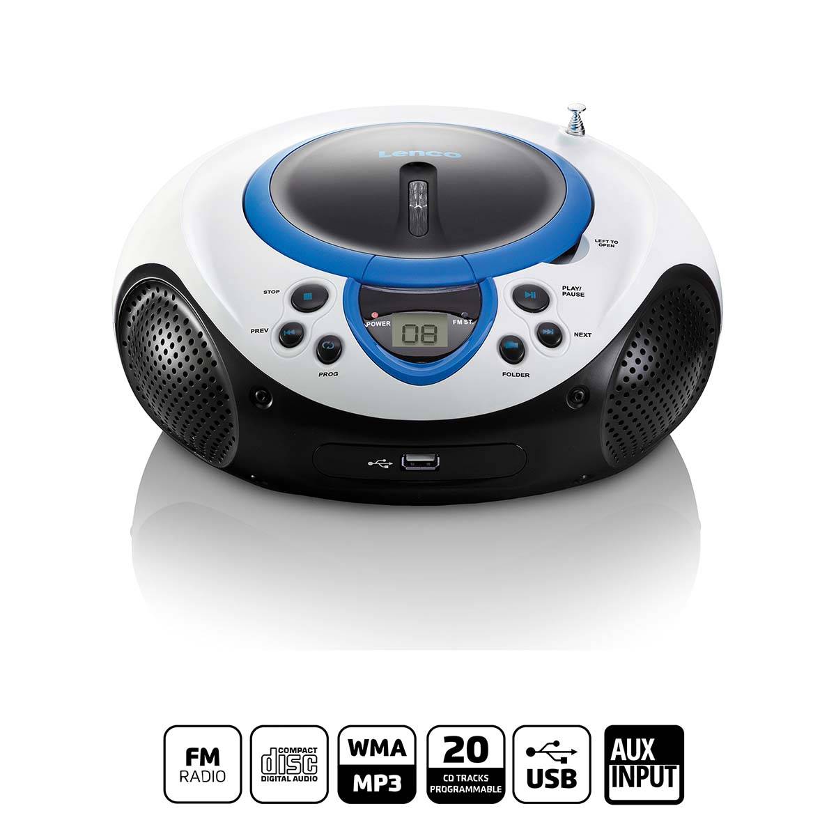 Radio FM / CD / USB Modèle SCD-386 Portable avec Écran LCD-3
