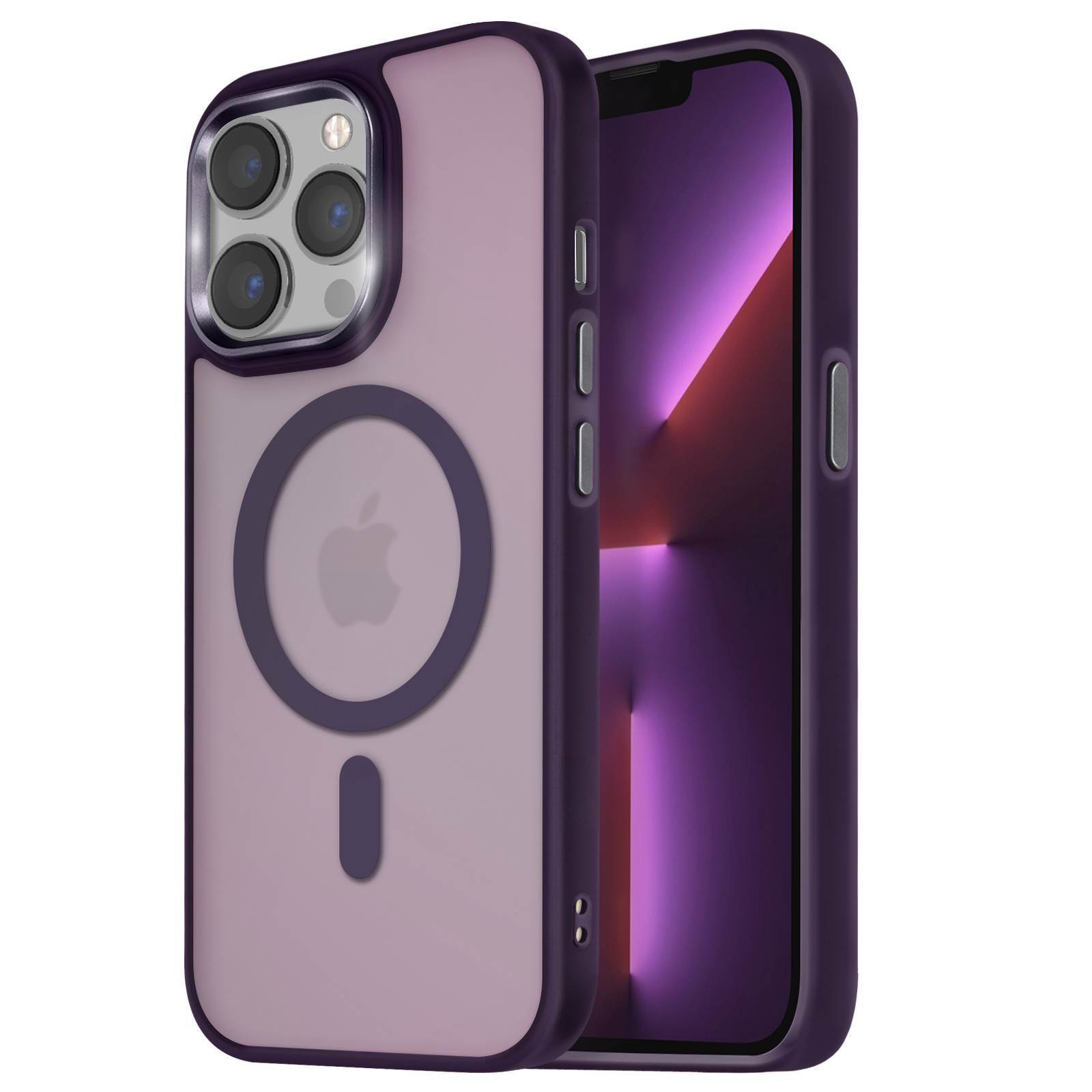 Coque MagSafe pour iPhone 13 Pro Dos Mat Givré Contour-0
