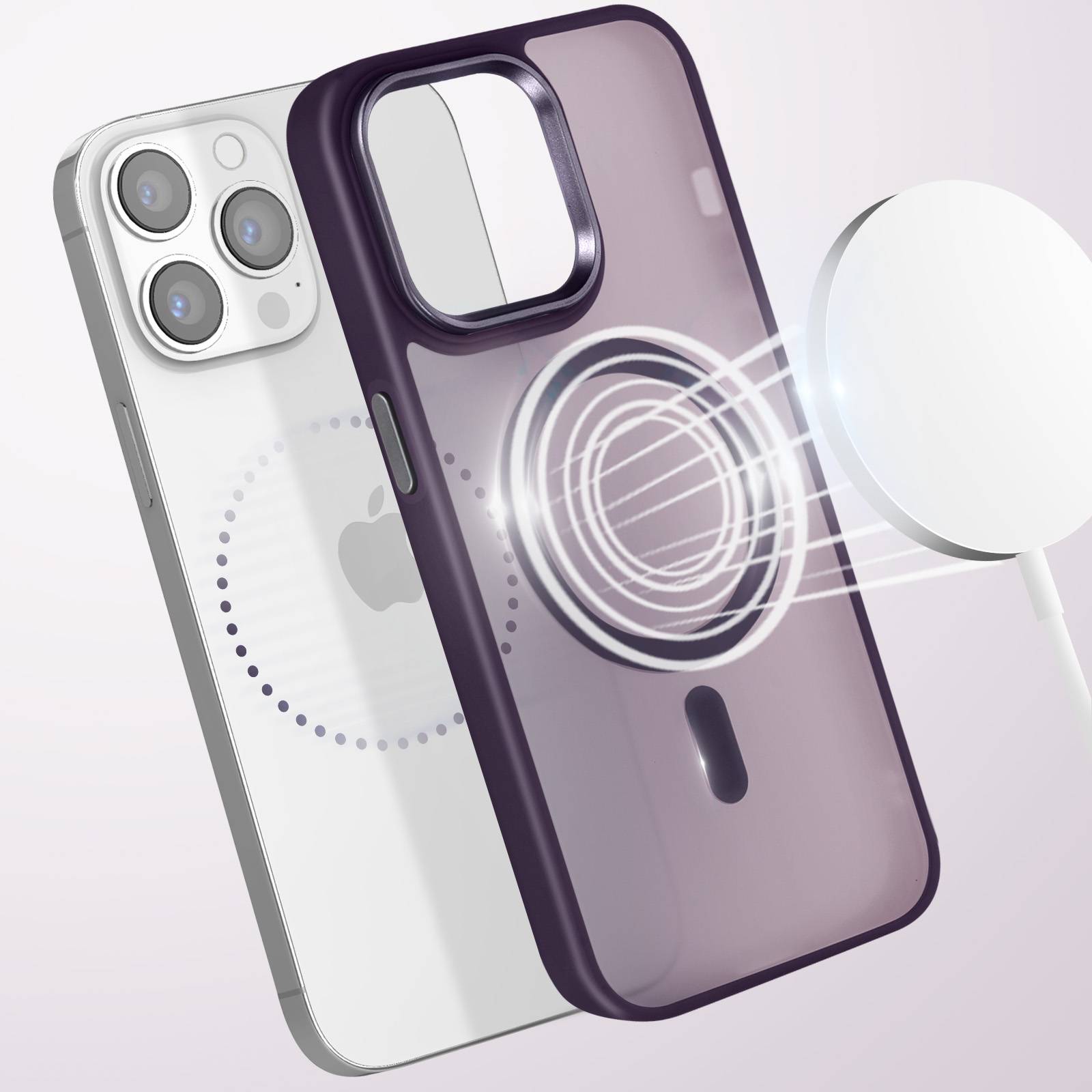 Coque MagSafe pour iPhone 13 Pro Dos Mat Givré Contour-2
