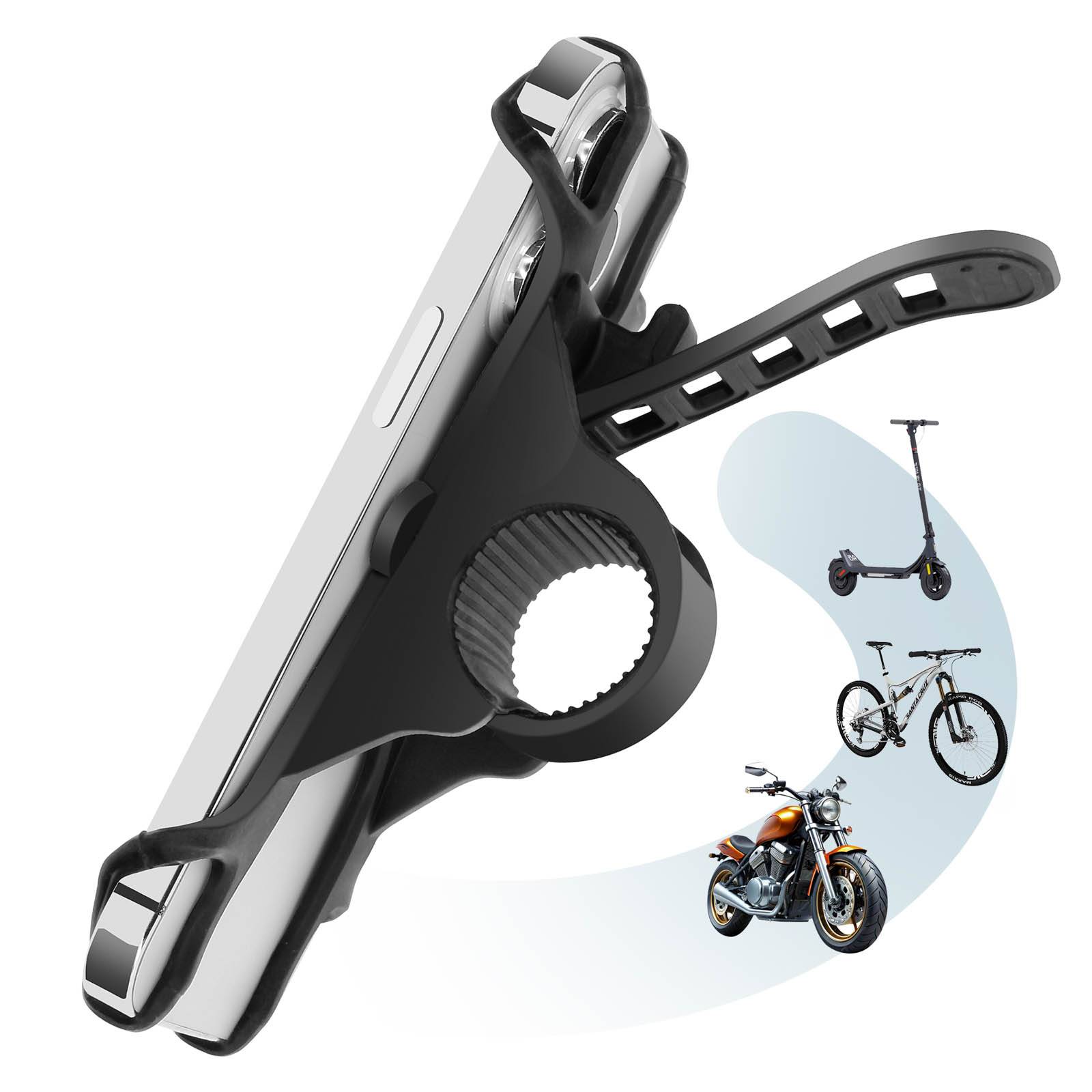 Support Vélo et Moto pour Smartphone Fixation Guidon solide Ajustable-4