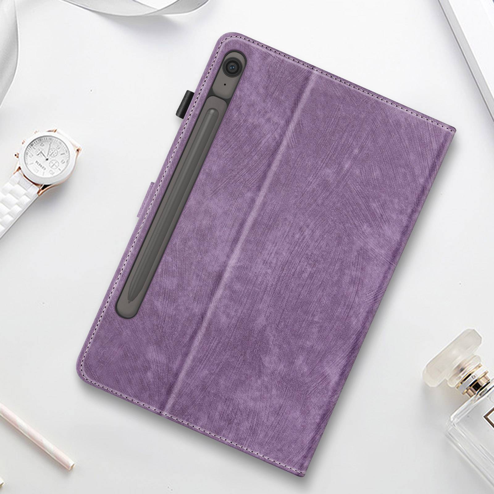 Étui pour Samsung Galaxy Tab S9 et Tab S9 FE Porte-cartes Support Vidéo-3