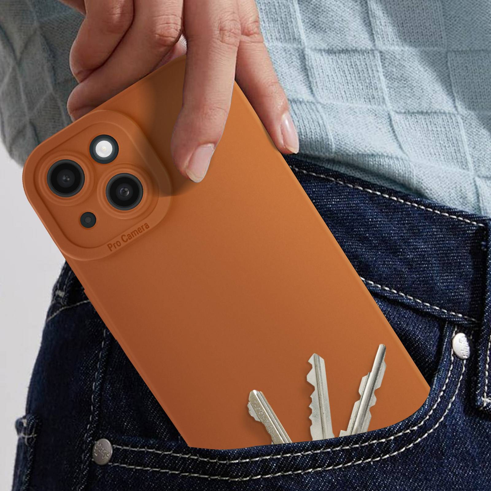 Coque pour iPhone 15 Plus Silicone Mat Protection Caméra-2