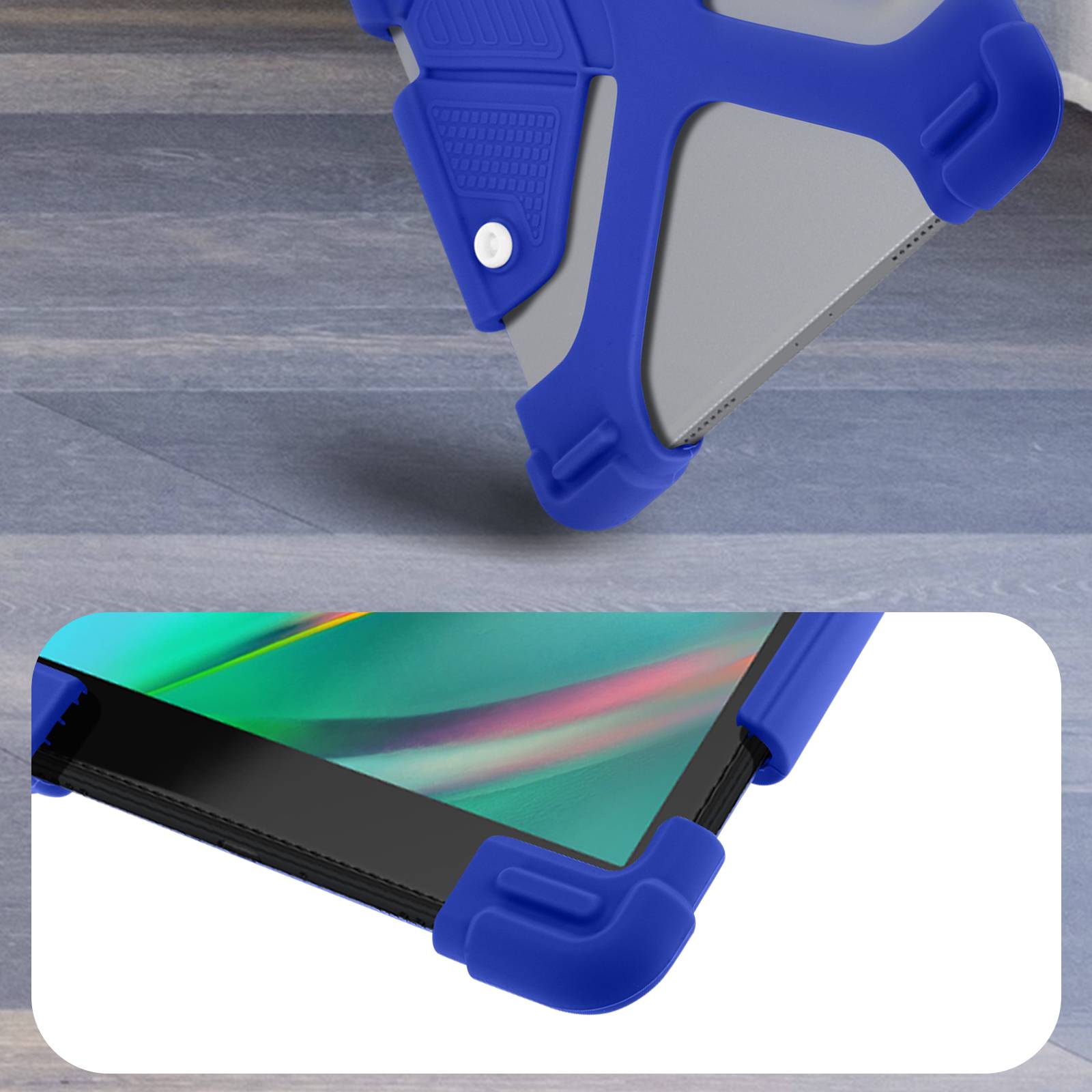 Coque pour Tablette 7.9 à 9 pouces Universel Bumper Silicone Gel Mode Support-2