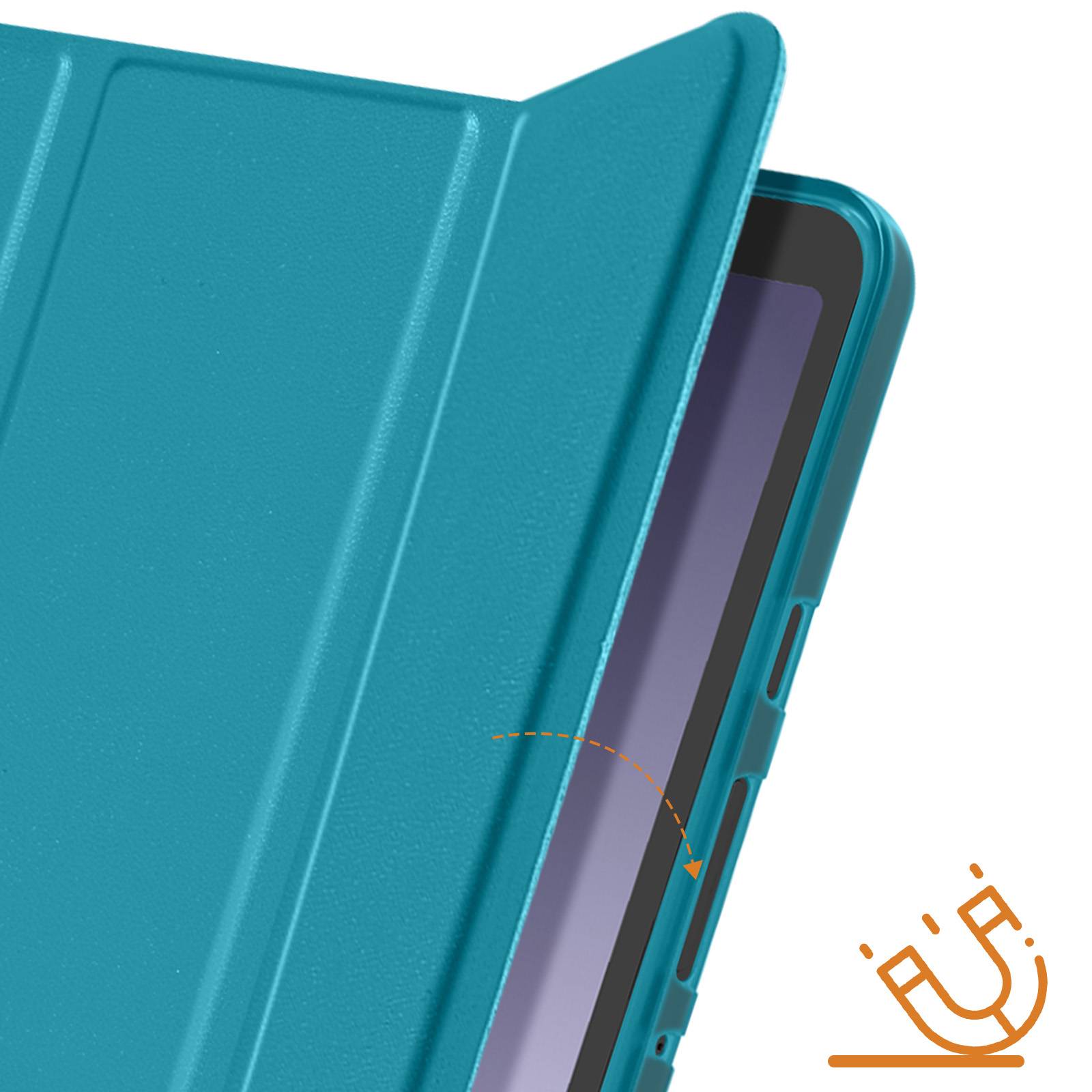 Étui pour Samsung Tab A9 Clapet Support Trois volets Mise en veille-4