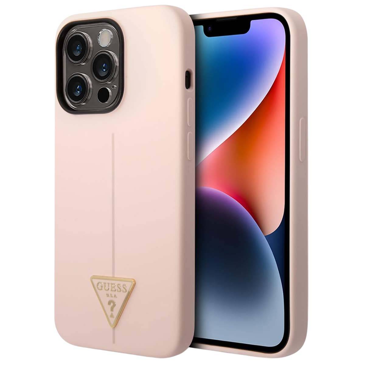 Coque Silicone pour iPhone 14 Pro Max Logo Triangle Antichoc Anti Rayures-0