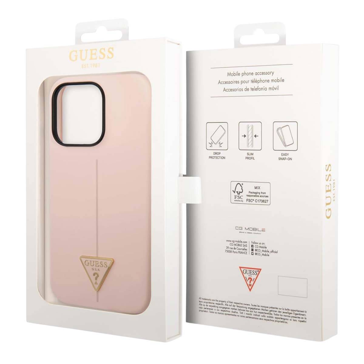 Coque Silicone pour iPhone 14 Pro Max Logo Triangle Antichoc Anti Rayures-4