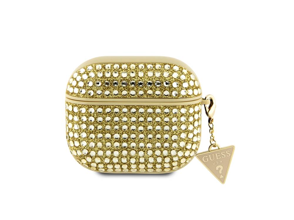Coque pour Airpods 3 4G Diamond avec Charm Triangle Scintillant Ornée de Strass-0