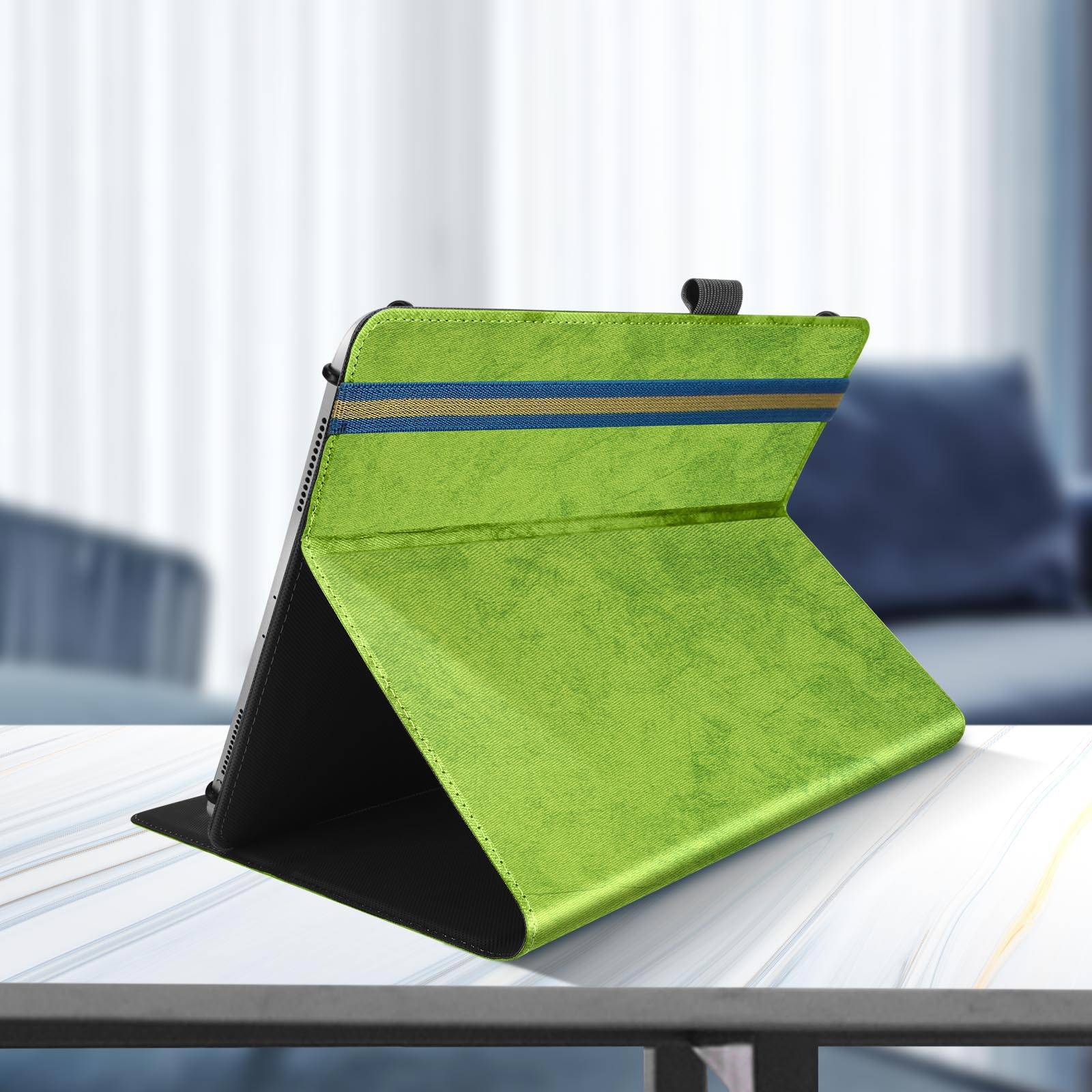 Étui pour Tablette 10 pouces Universel Simili cuir Design marbre Support vidéo-3
