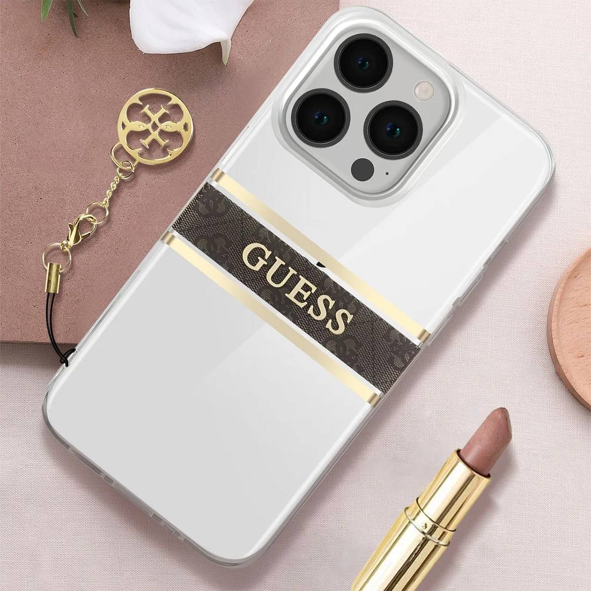 Coque pour Apple iPhone 13 Pro Stripe Charm avec breloque-2