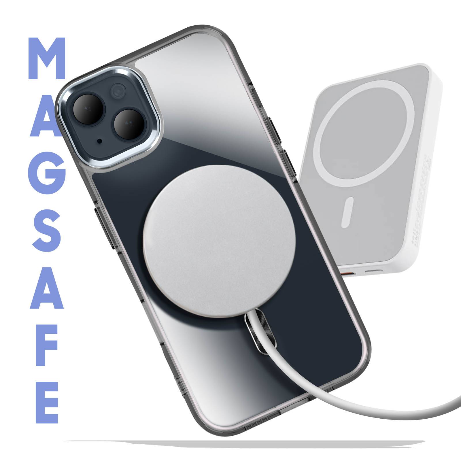 Coque MagSafe pour iPhone 15 Plus et 14 Plus Dos Cristal Color-2
