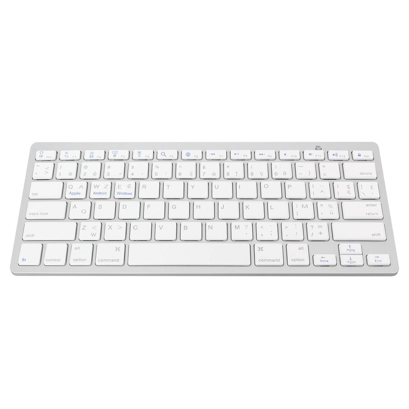 Clavier Bluetooth AZERTY et QWERTY Mécanisme à ciseaux Temps réponse 0.2s-0