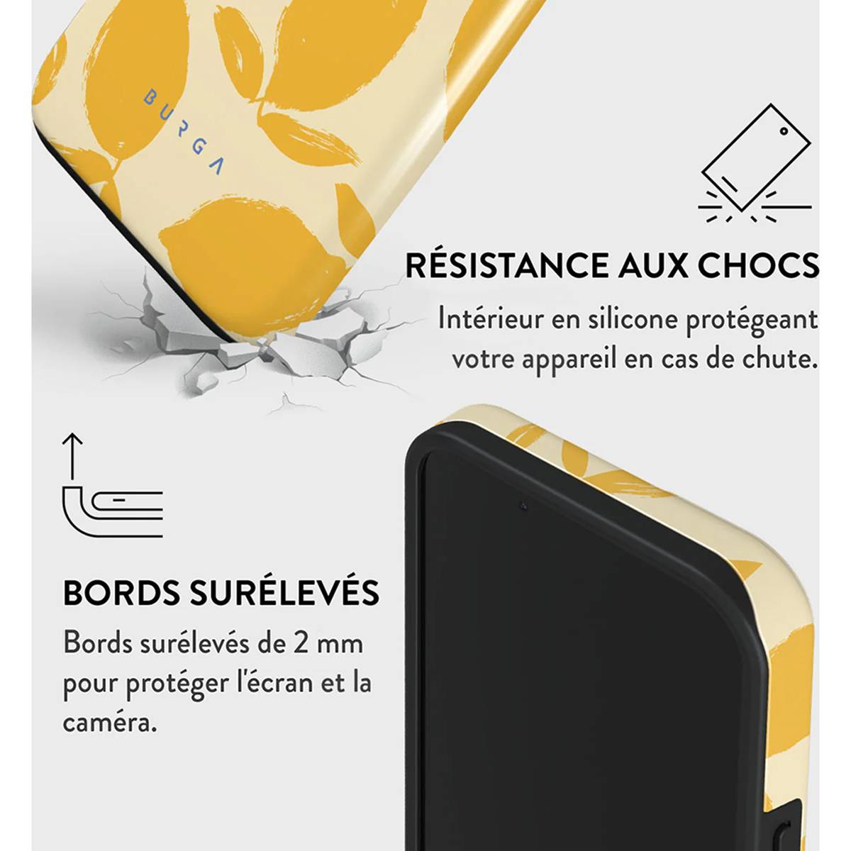 Coque pour iPhone 13 MagSafe Tough Antichocs Modèle Lemon Tart-3