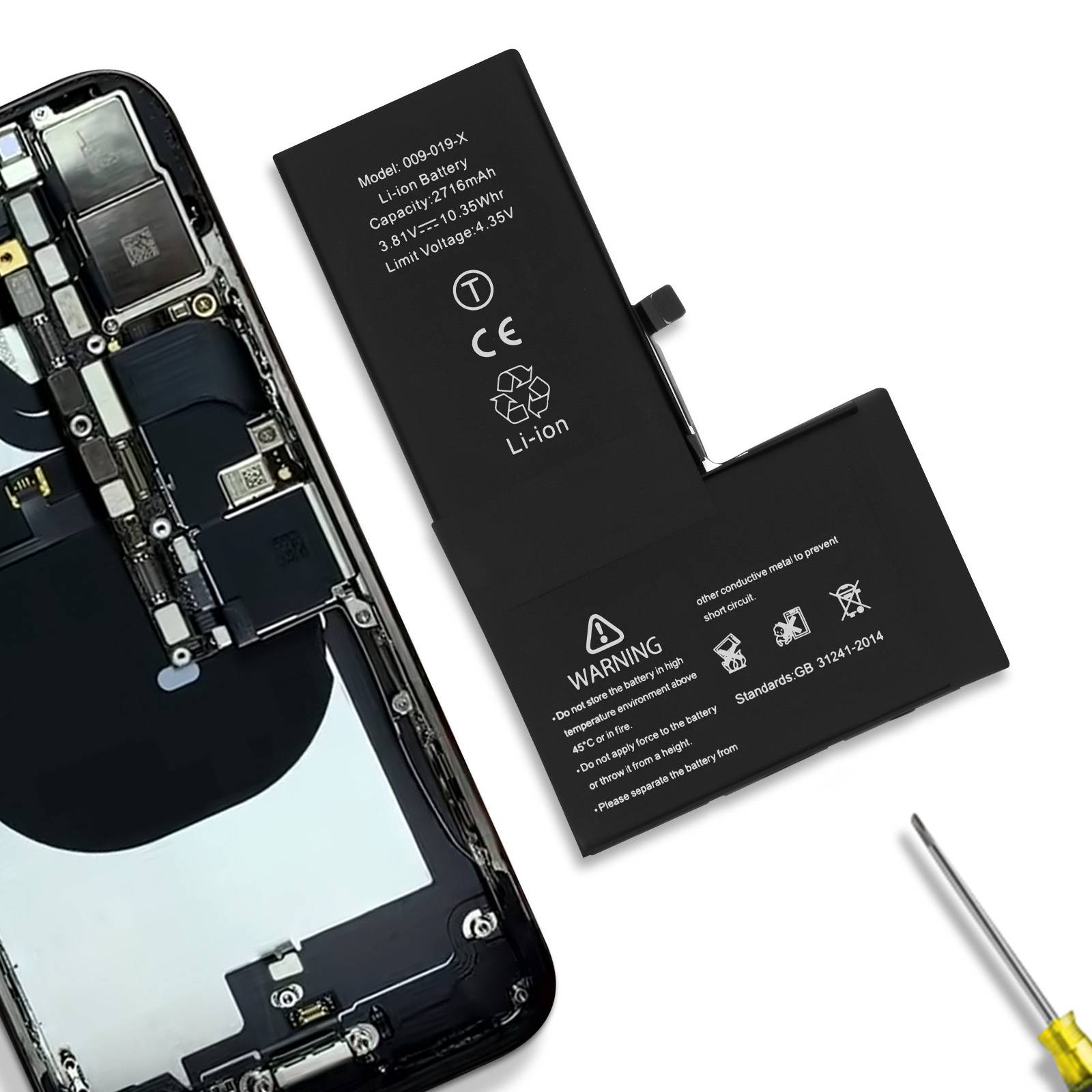 Batterie pour Apple iPhone X 2716mAh 100% compatible-2