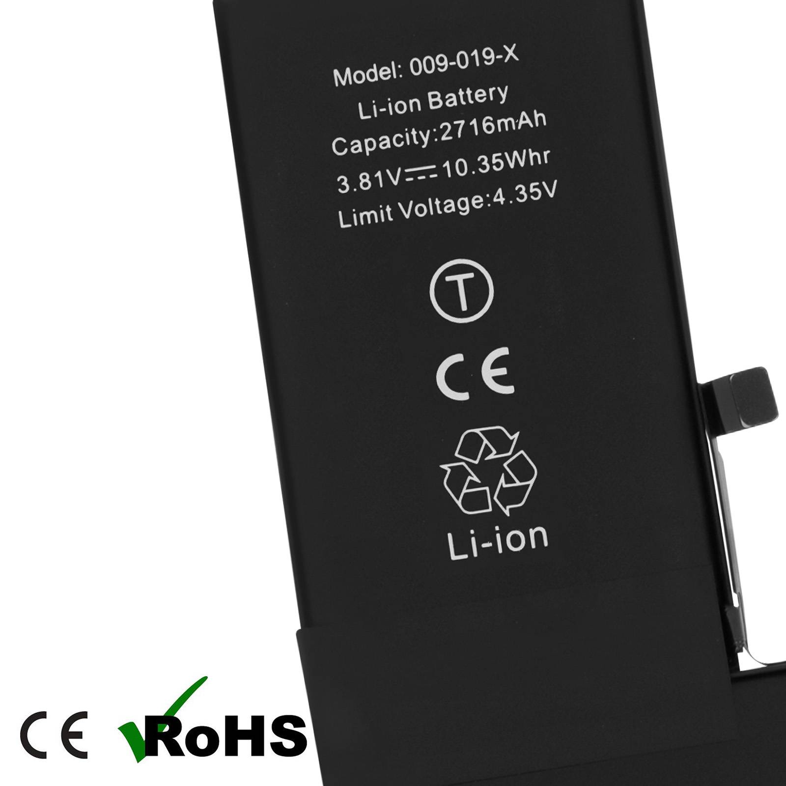 Batterie pour Apple iPhone X 2716mAh 100% compatible-3