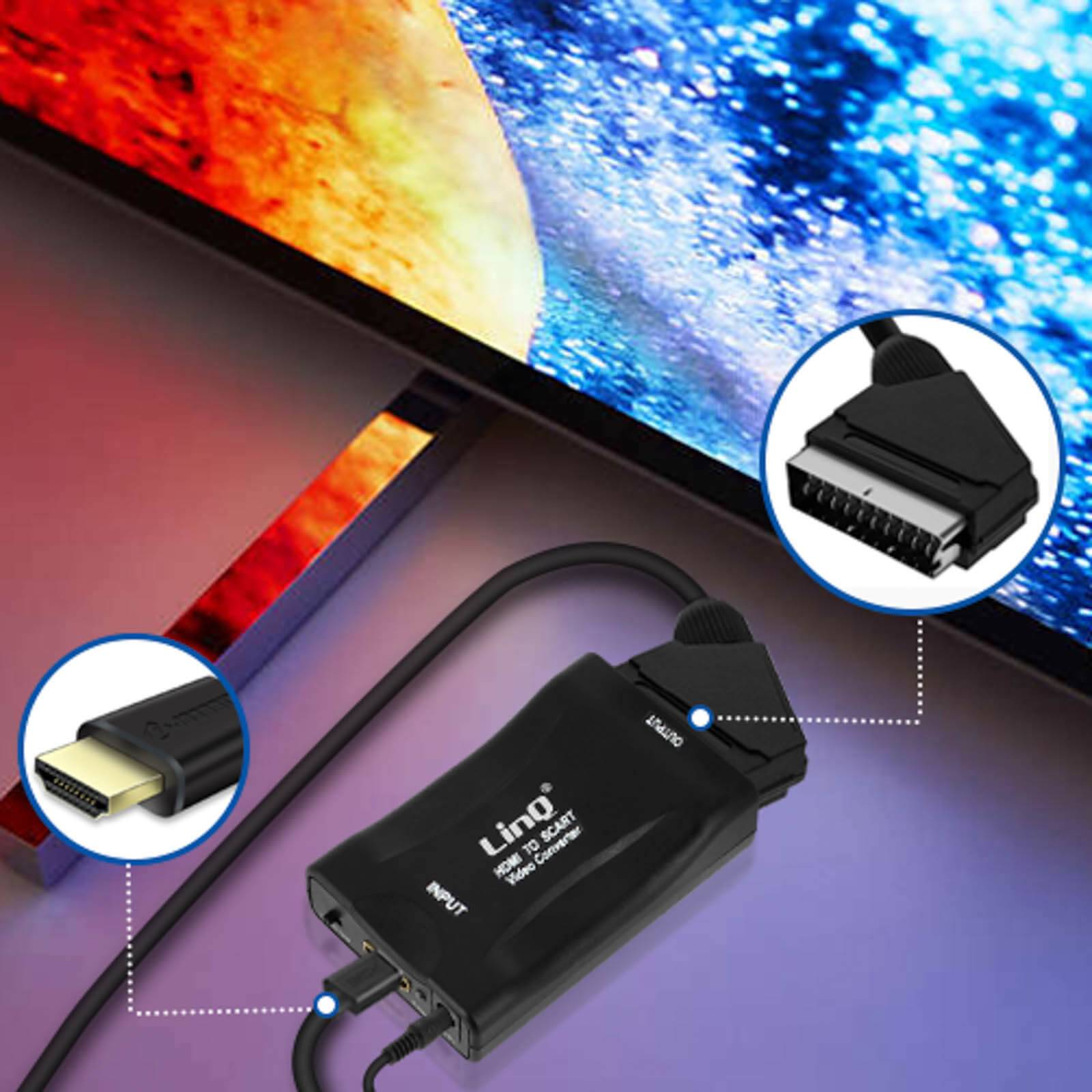 Adaptateur Vidéo 1080P HDMI vers Péritel HDMI-SCART-3