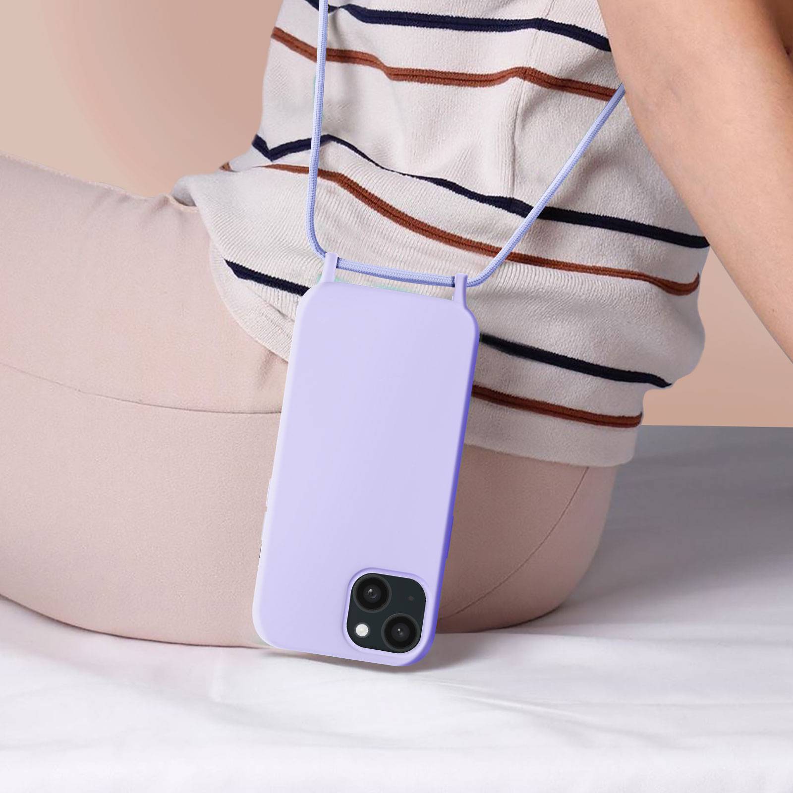 Coque Cordon pour iPhone 15 Plus Lanière Tour du Cou 80cm série Corda-2