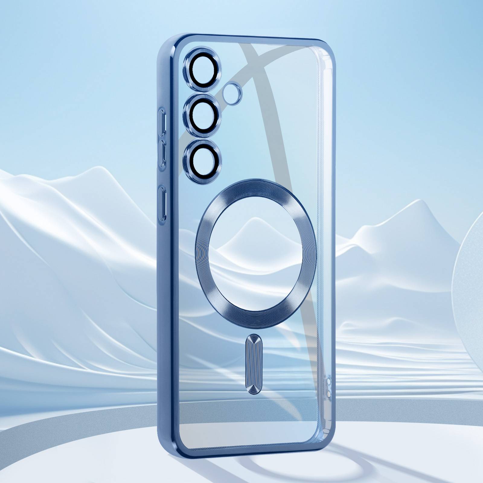 Coque MagSafe pour Samsung S24 en Silicone Contour Chromé-4