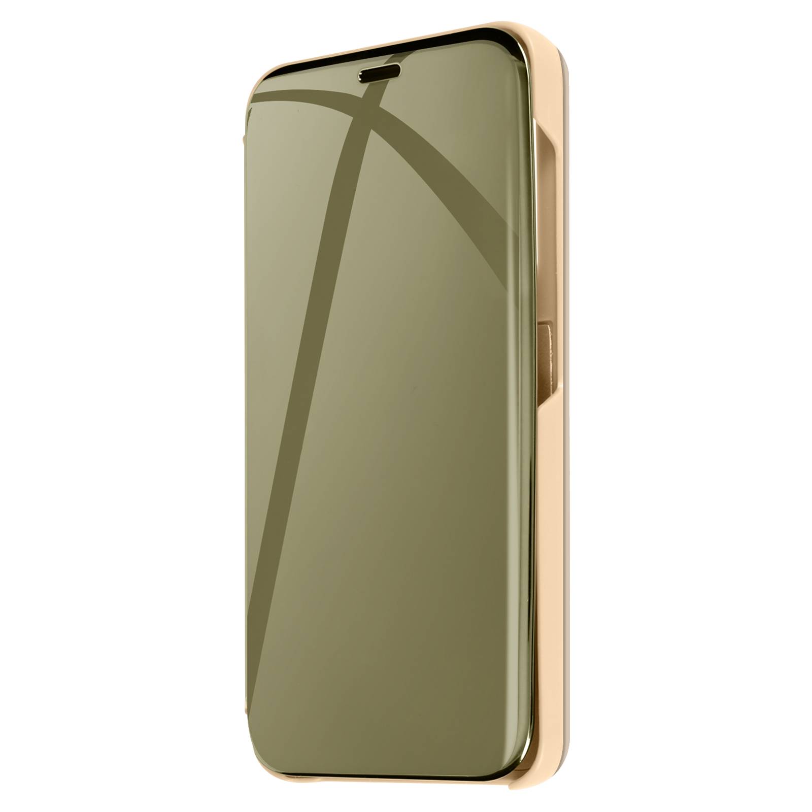 Étui pour Samsung Galaxy S24 Clapet Effet Miroir Support Stand-0