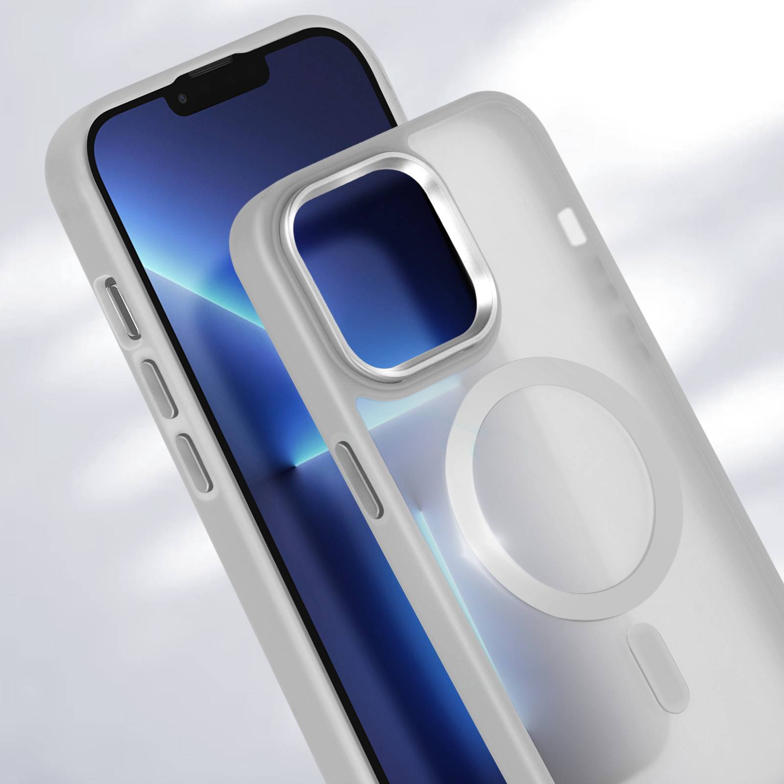 Coque MagSafe pour iPhone 13 Pro Max Dos Mat Givré Contour-4