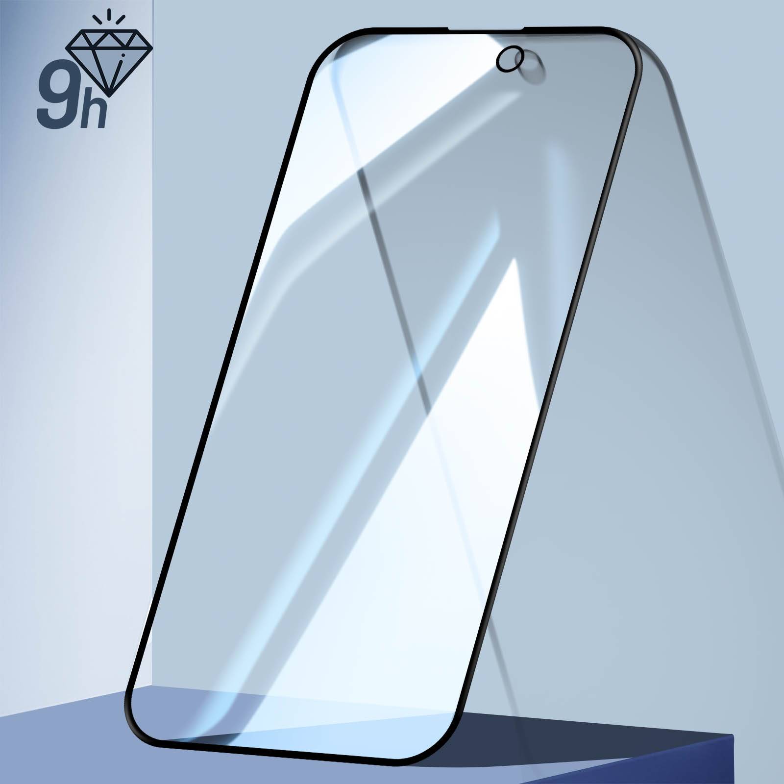 Verre Trempé pour iPhone 15 Pro Anti-espion Dureté 9H-4