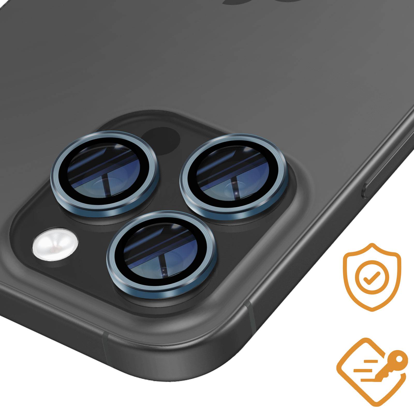Verre Trempé Caméra pour iPhone 16 Pro Dureté 9H Anti-rayures-2