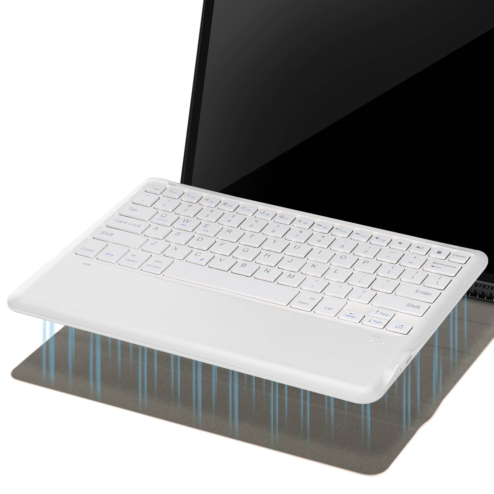 Clavier QWERTY Bluetooth pour iPad Pro 12.9 et Air 13 avec Étui Clapet-2