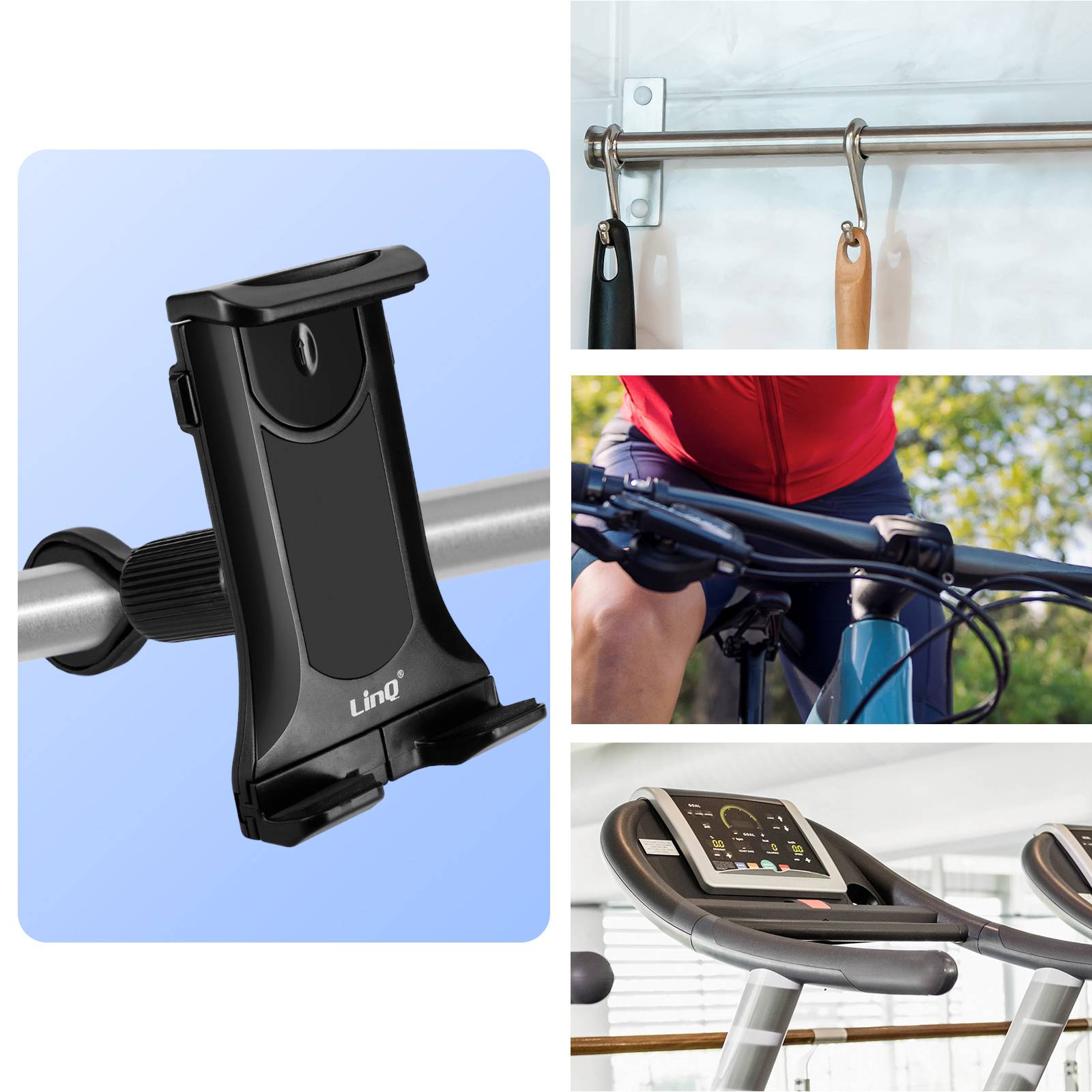 Support 360° pour Smartphone et Tablette : Vélo, Trottinette, Appui-tête-3