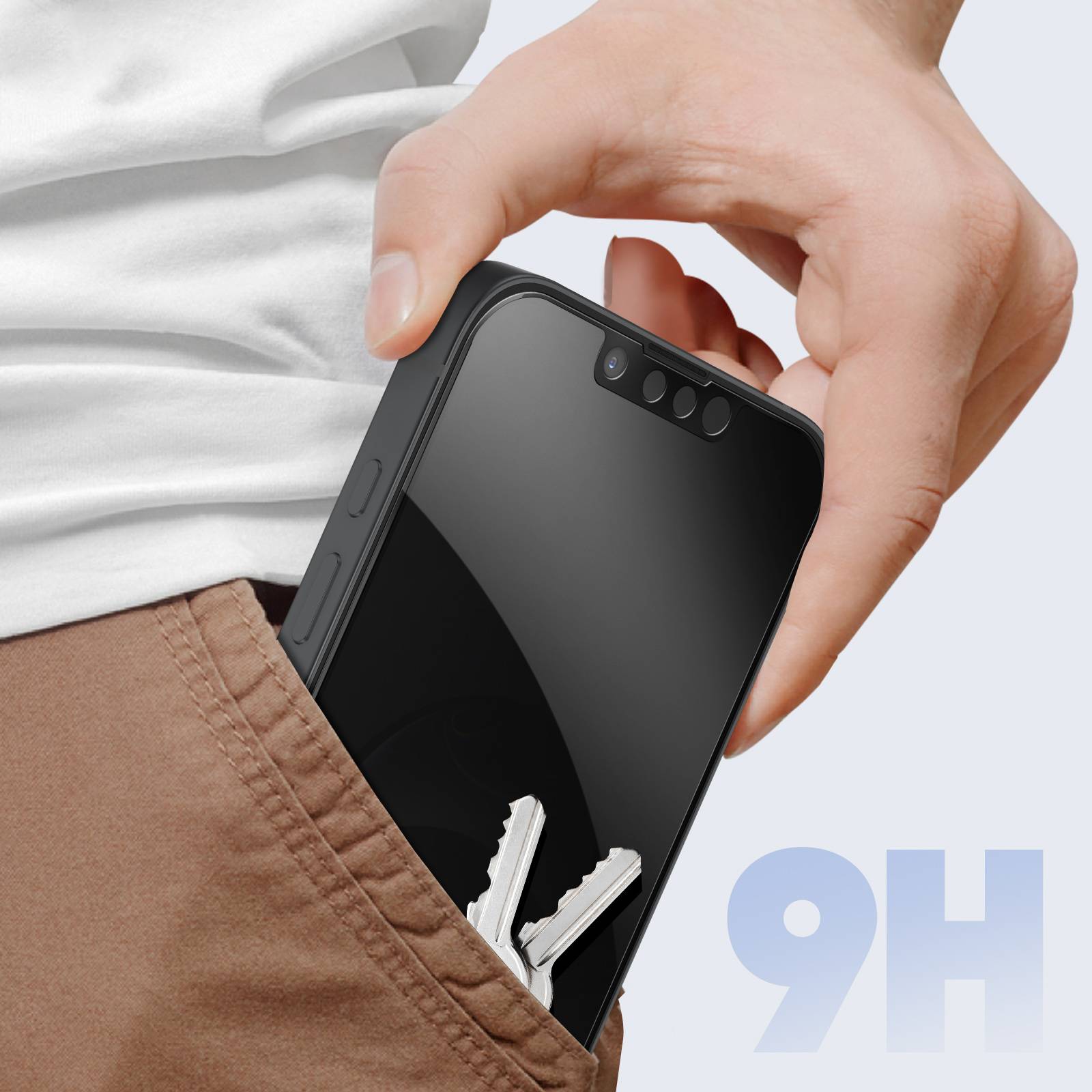 Verre Trempé pour iPhone 16e Anti-espion Dureté 9H-2